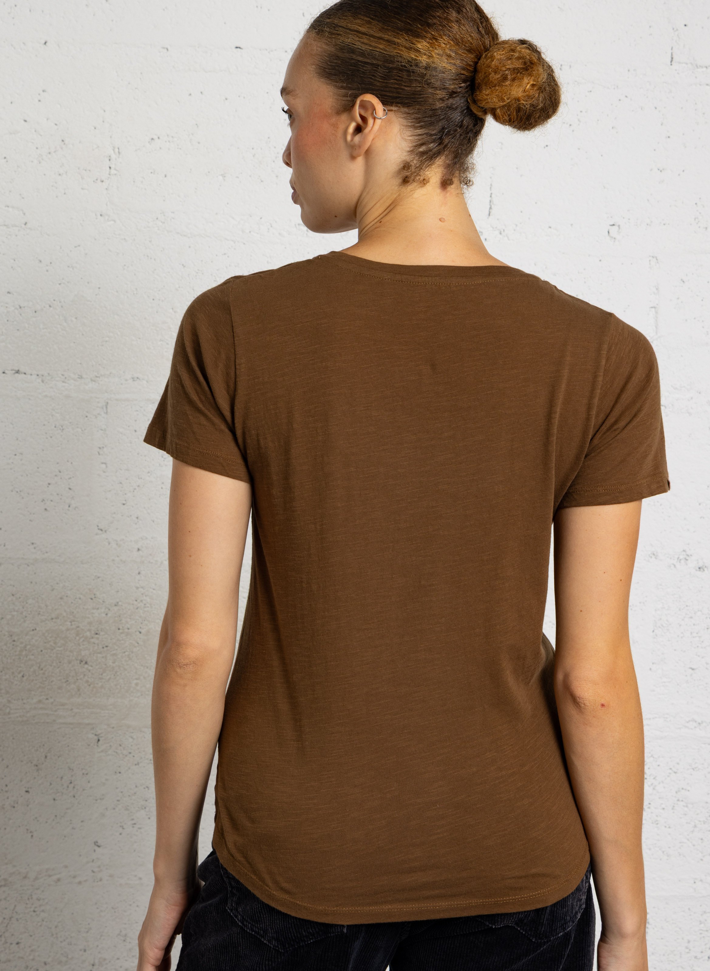 T-Shirt mit Pailletten aus Bio-Baumwolle LEON & HARPER Braun