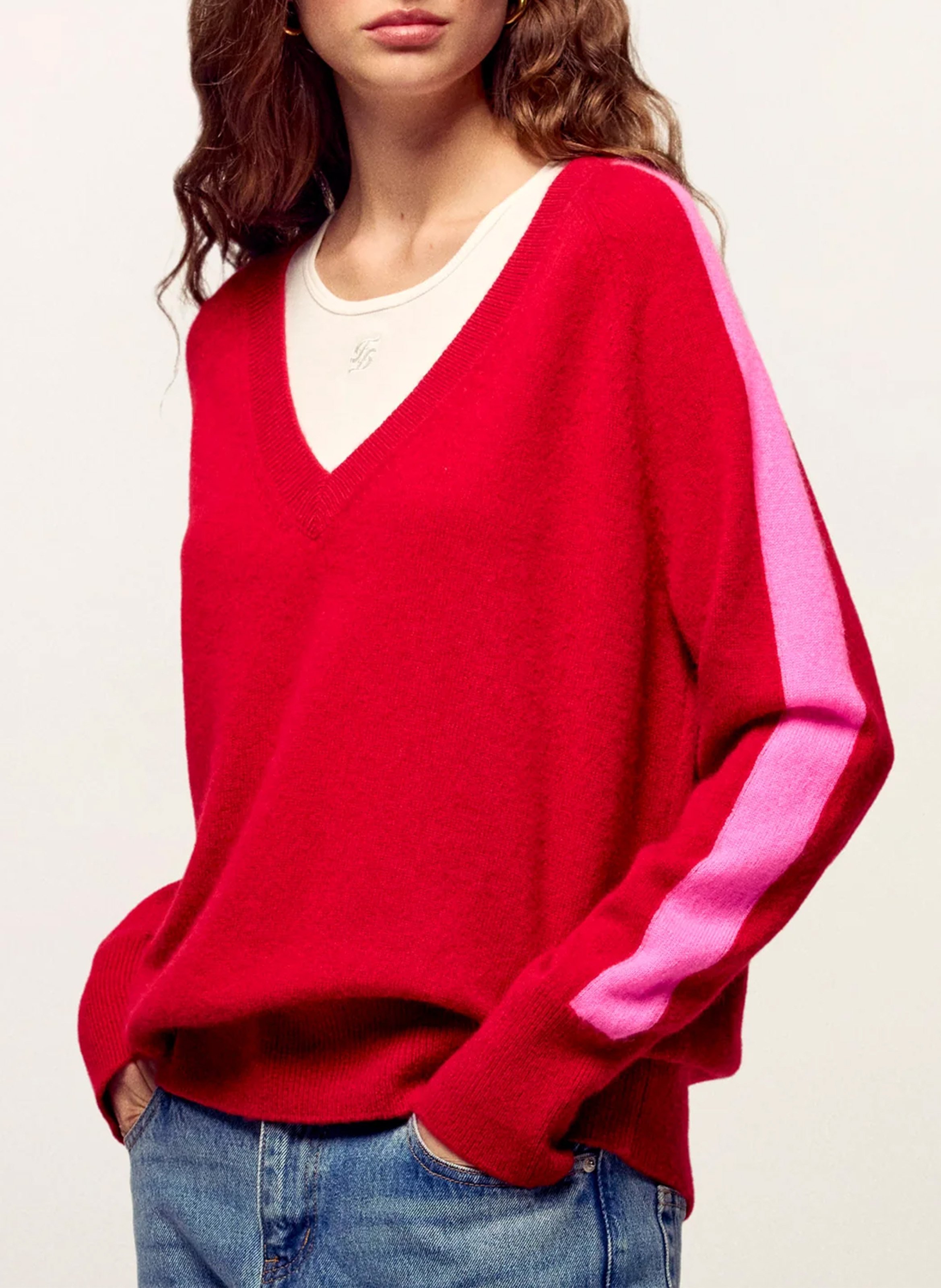 Pull droit en cachemire FROM FUTURE Rouge