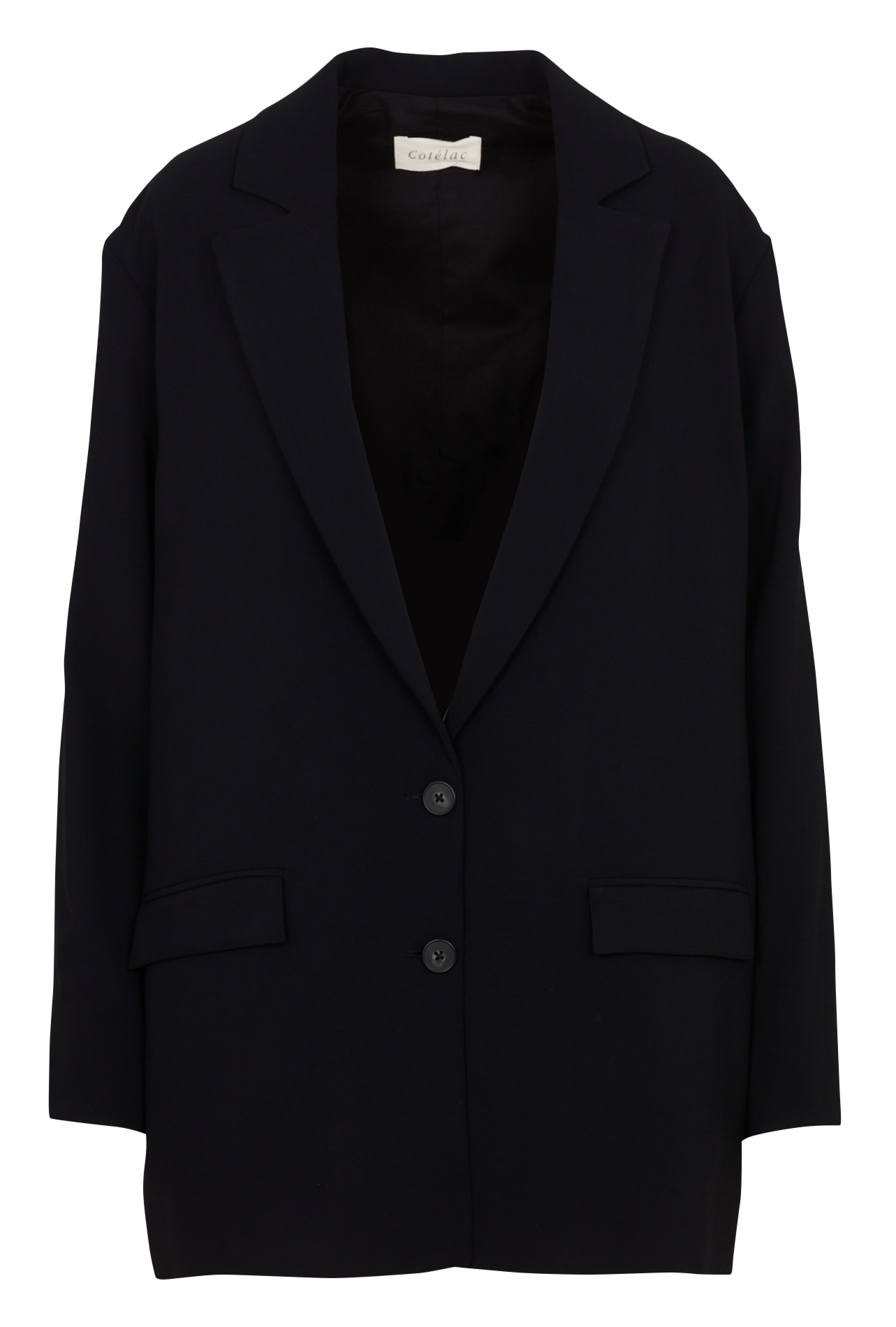 Oversized effen blazer COTELAC ACOTE Zwart