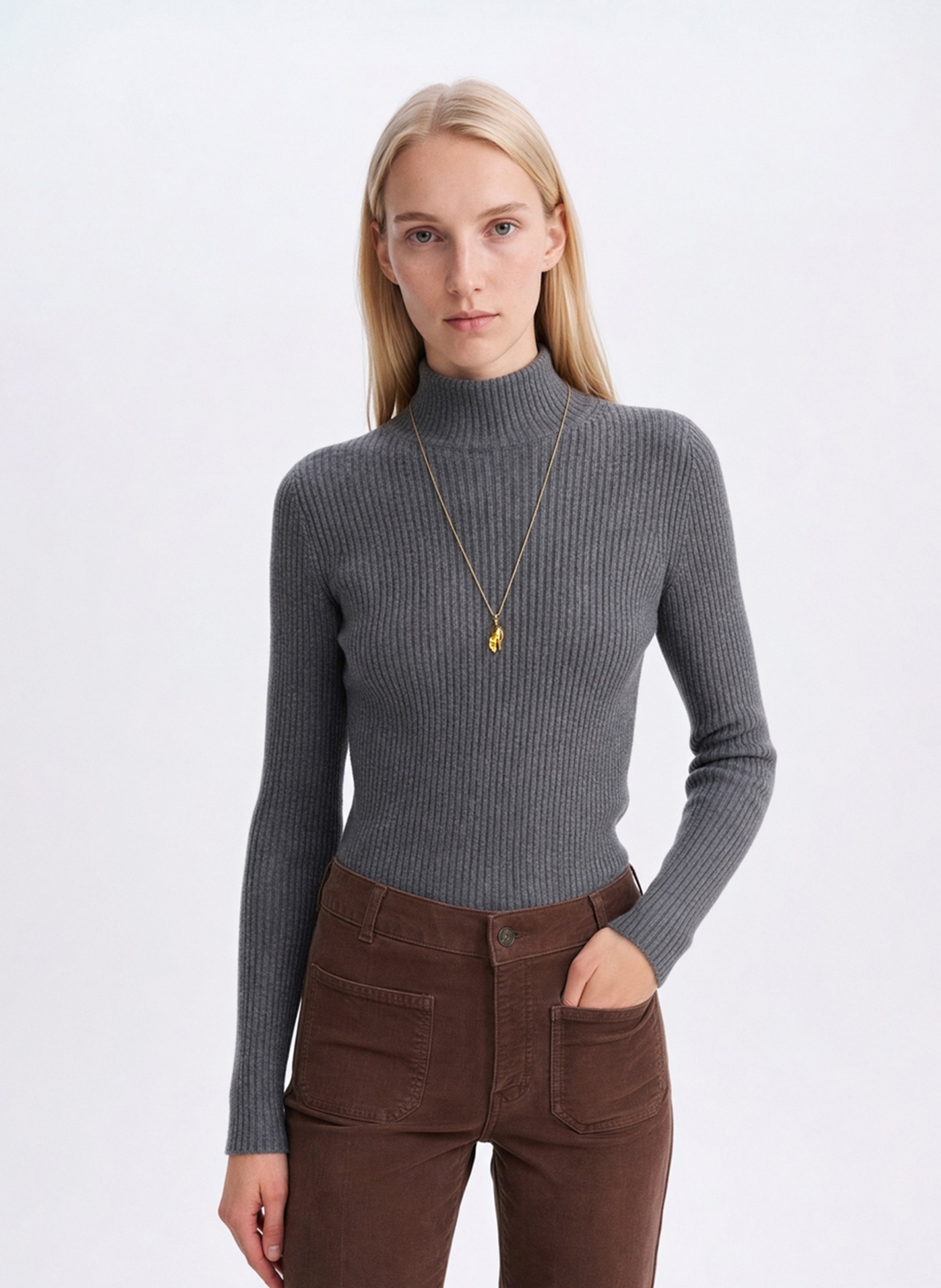 Rippstrick-Pullover mit Stehkragen VANESSA BRUNO