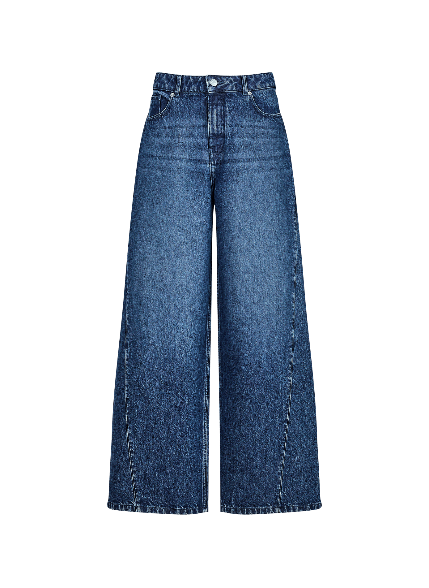 Washed Bery cotton balloon jeans SAISON 1865 Blue