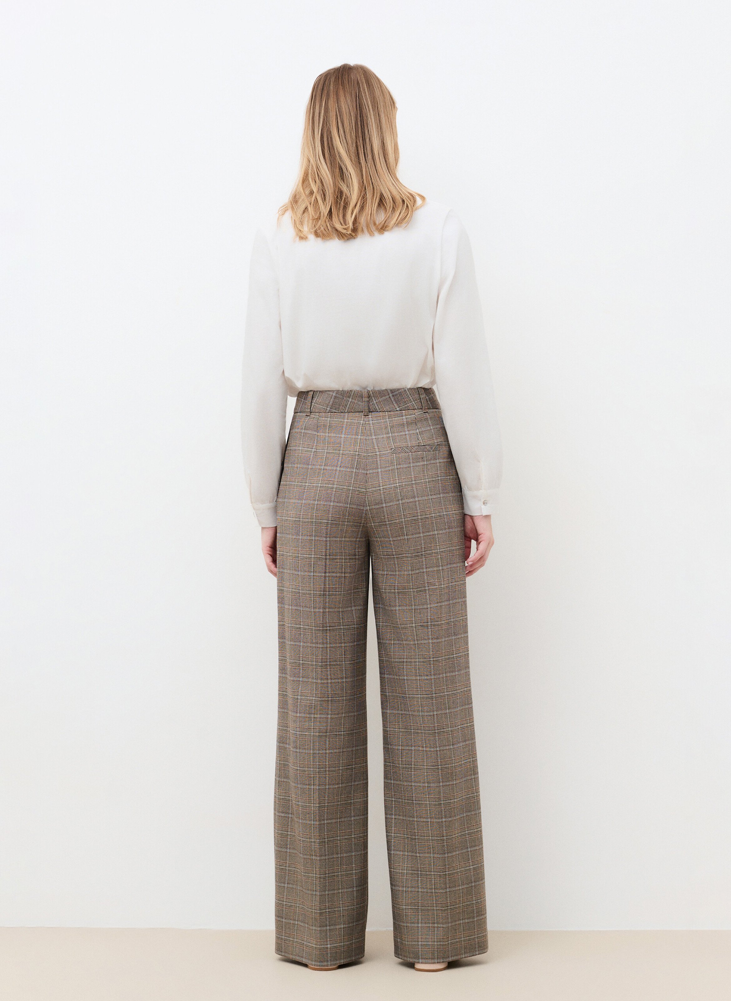 Printed wide-leg pants CAROLL Brown