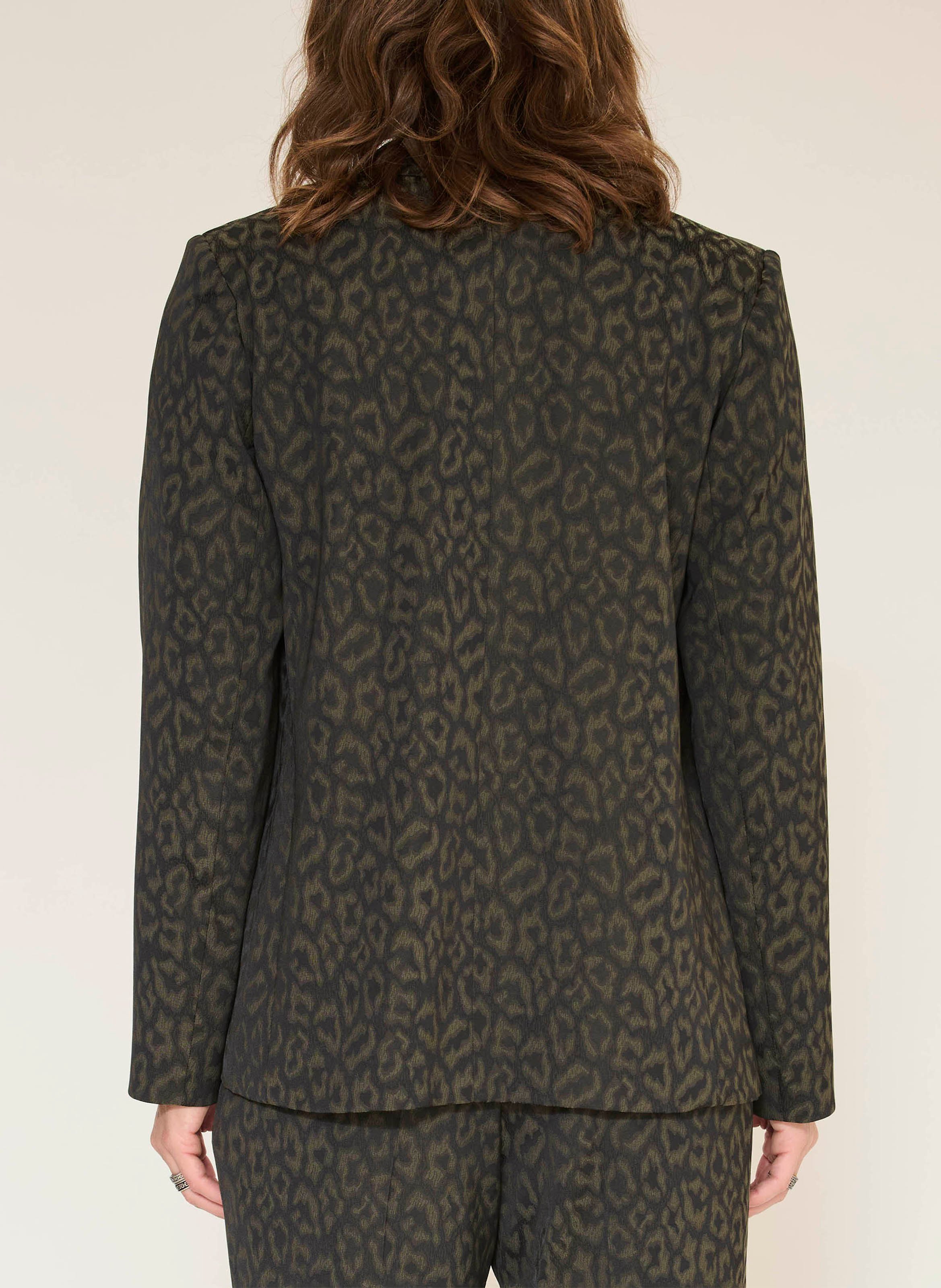 Getailleerde blazer met print MKT Zwart