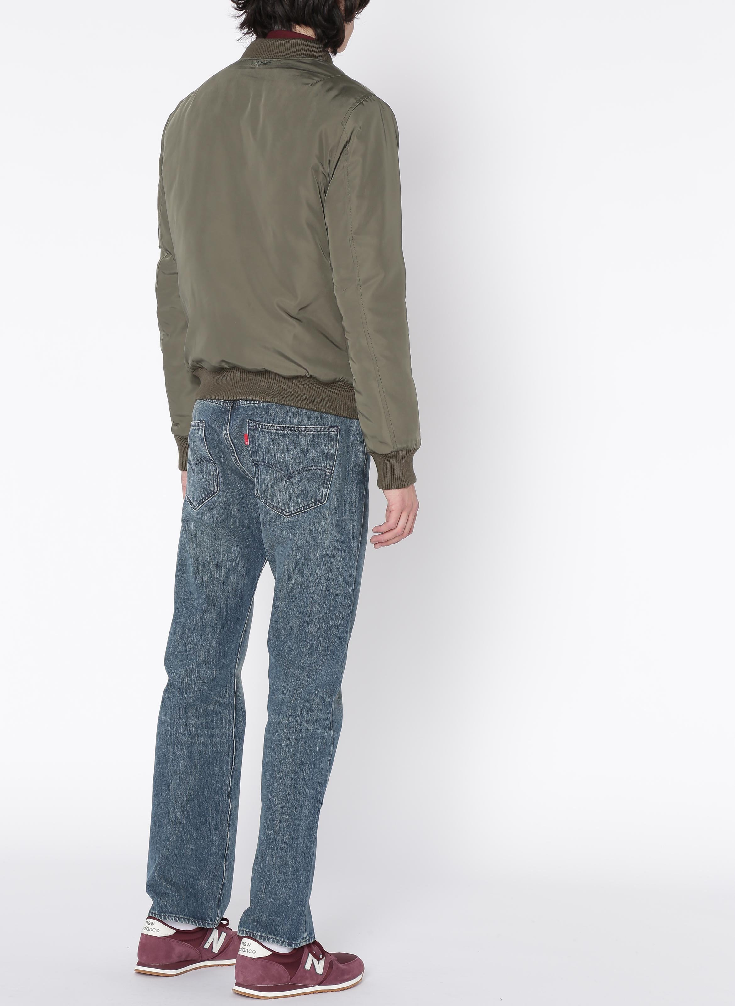 Bomber col teddy regular-fit zippé BOMBERS ORIGINAL Kaki