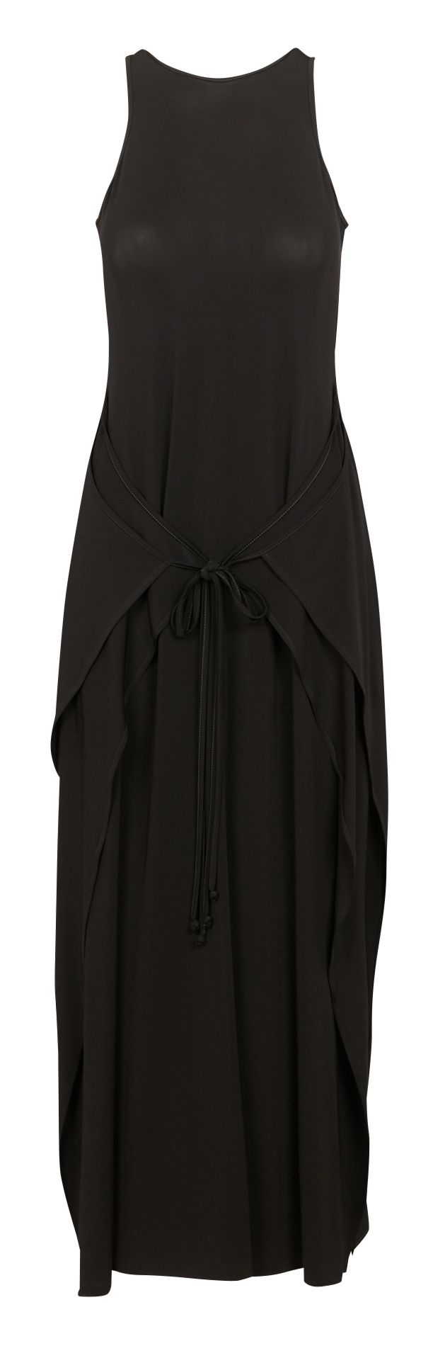 Long stretchy round-neck dress MAX MARA LEISURE Black