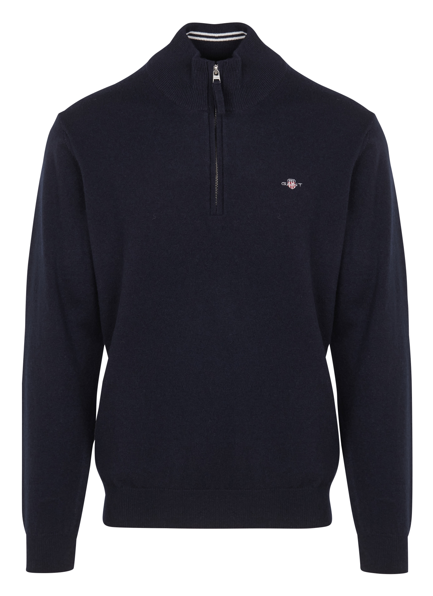 Zip-up high-neck wool jumper GANT Blue