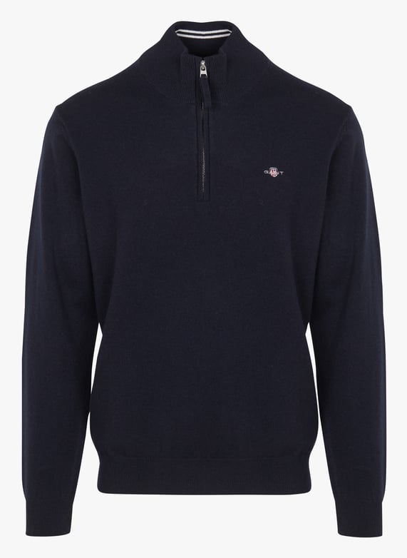 ZIP-UP HIGH-NECK WOOL JUMPER MARINE GANT MEN Place des Tendances