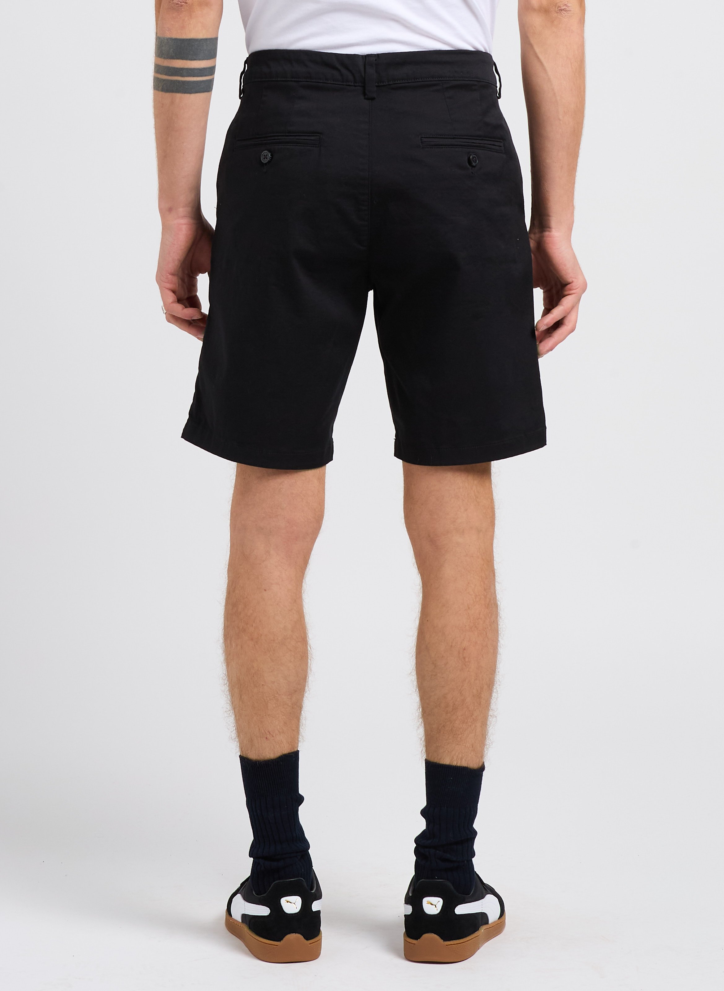 Short in blended organic cotton SELECTED Black