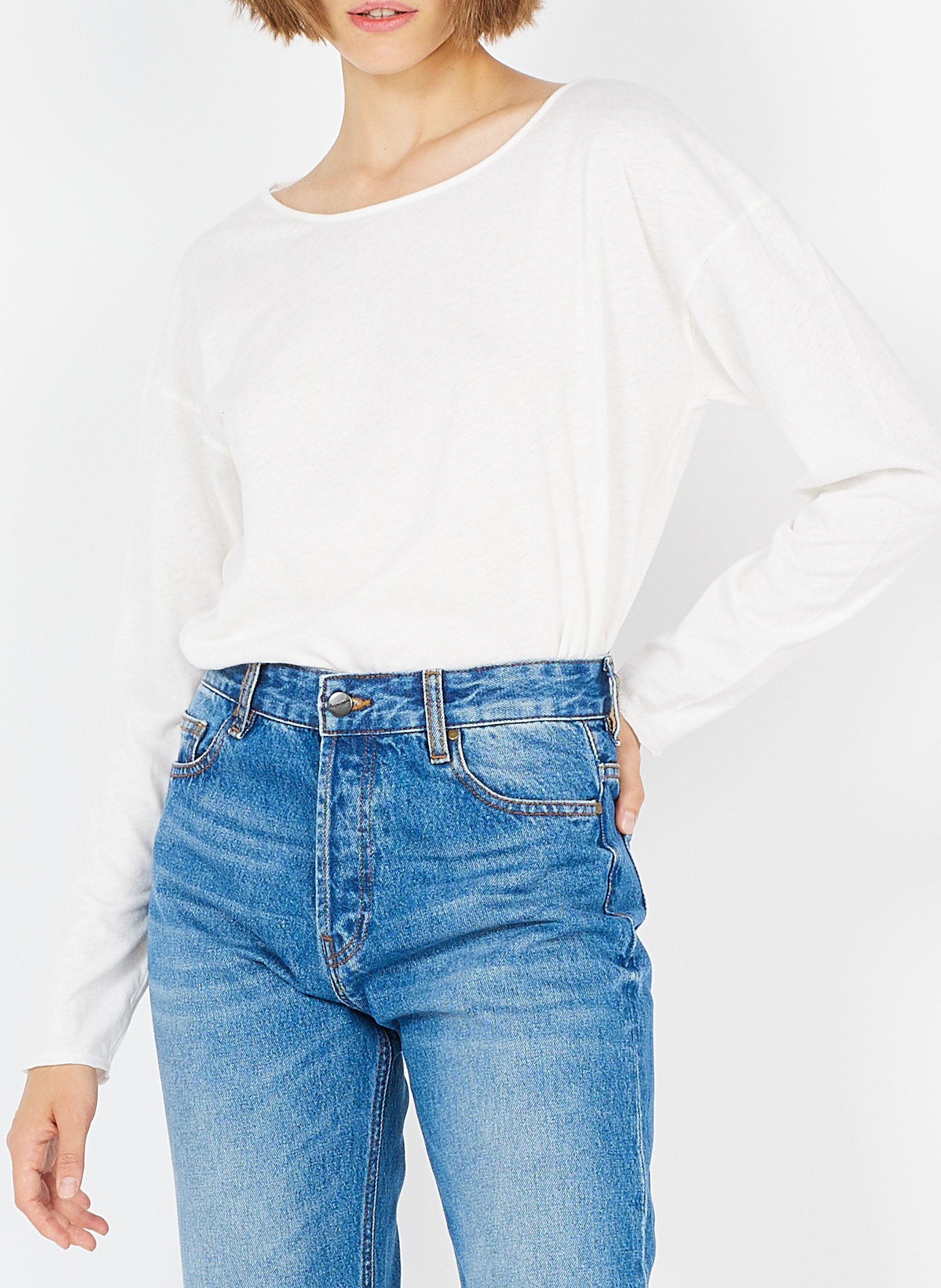 Tee-shirt ample à col bateau en coton  AMERICAN VINTAGE