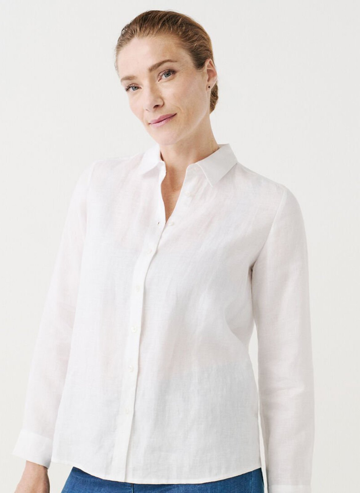 Linnen blouse CAROLL Wit