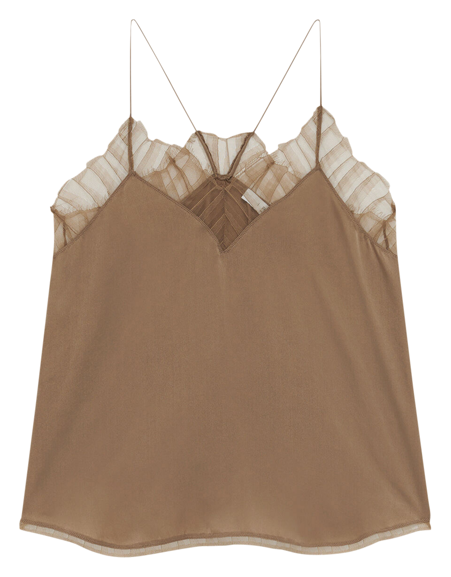 Silk lace camisole Brown kaki Iro - Women WP16BERWYN | Place