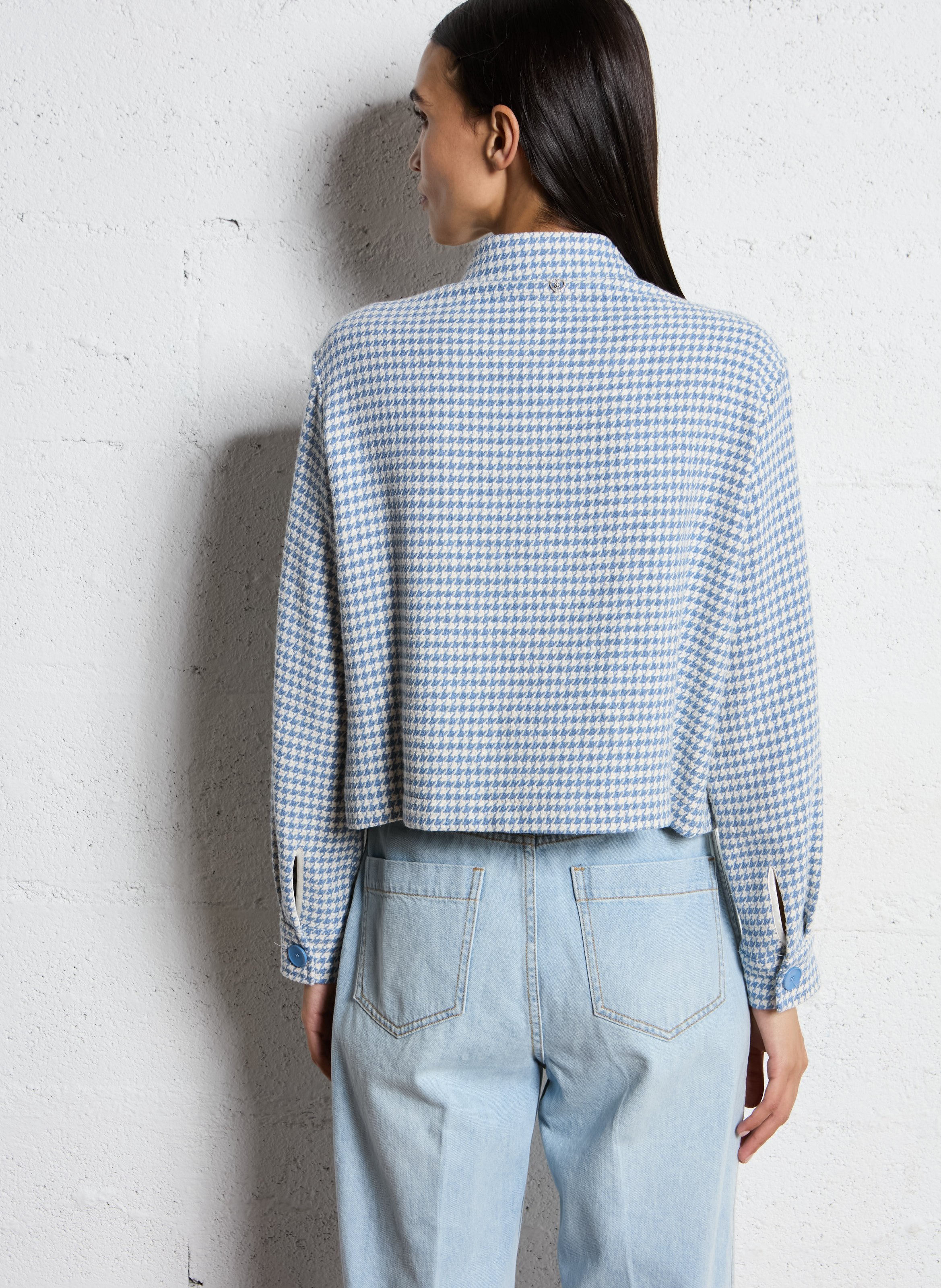 Veste col classique en coton mélangé PLEASE Beige