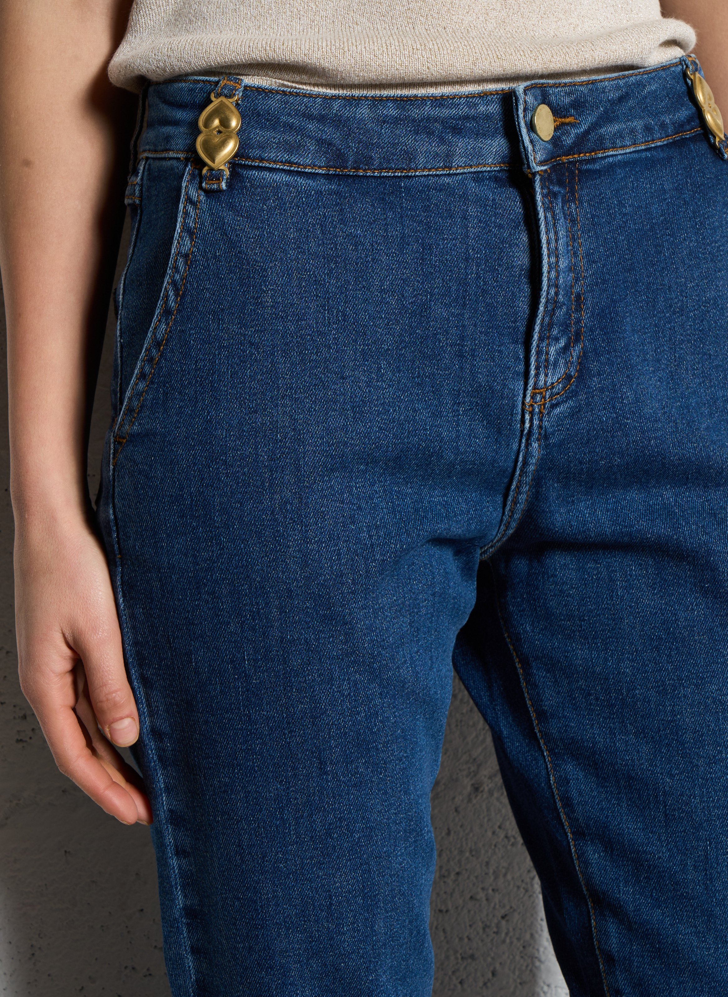 Jean flare 7/8e Bleu