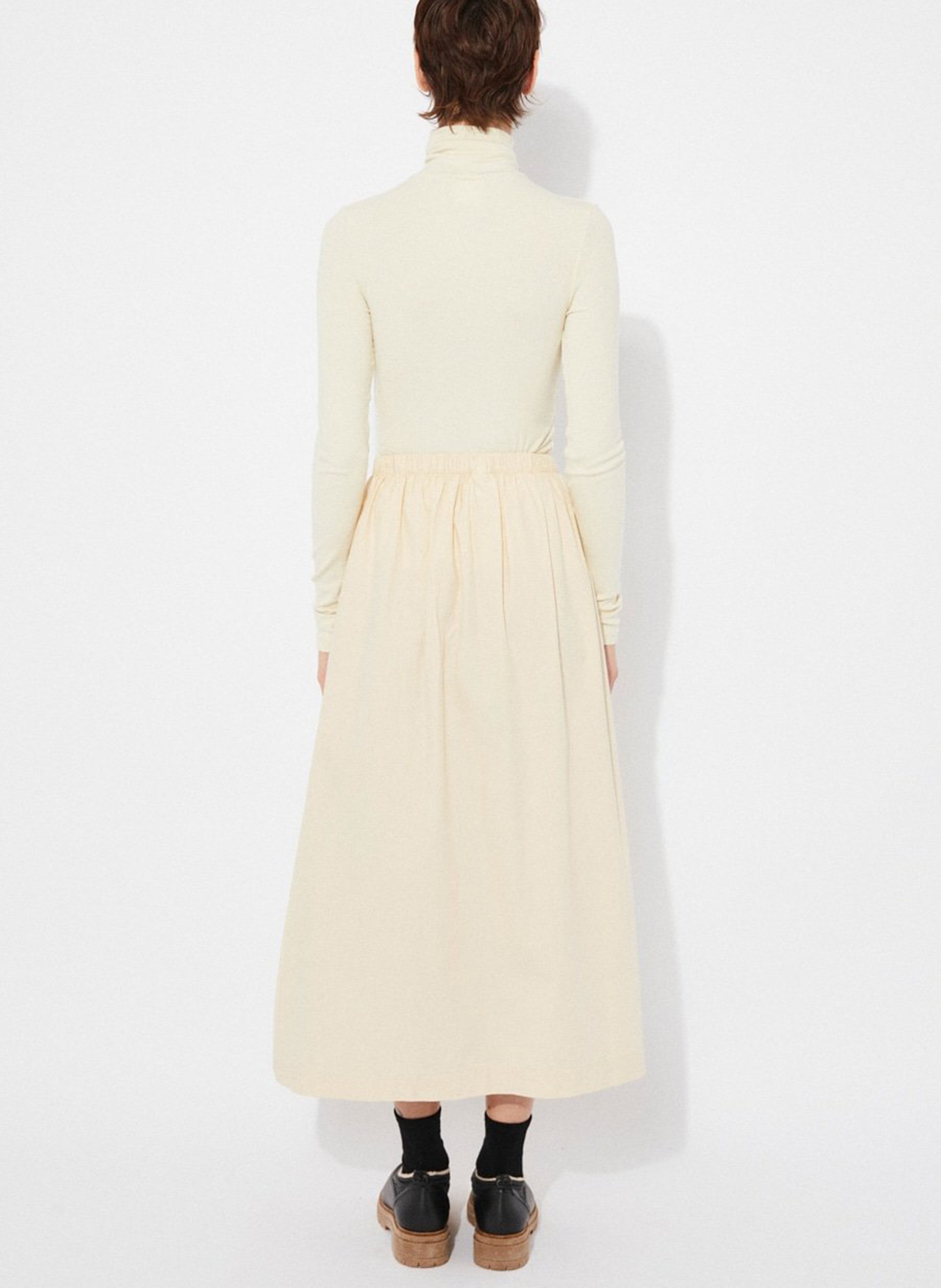 Jupe trapèze en coton RITA ROW Beige