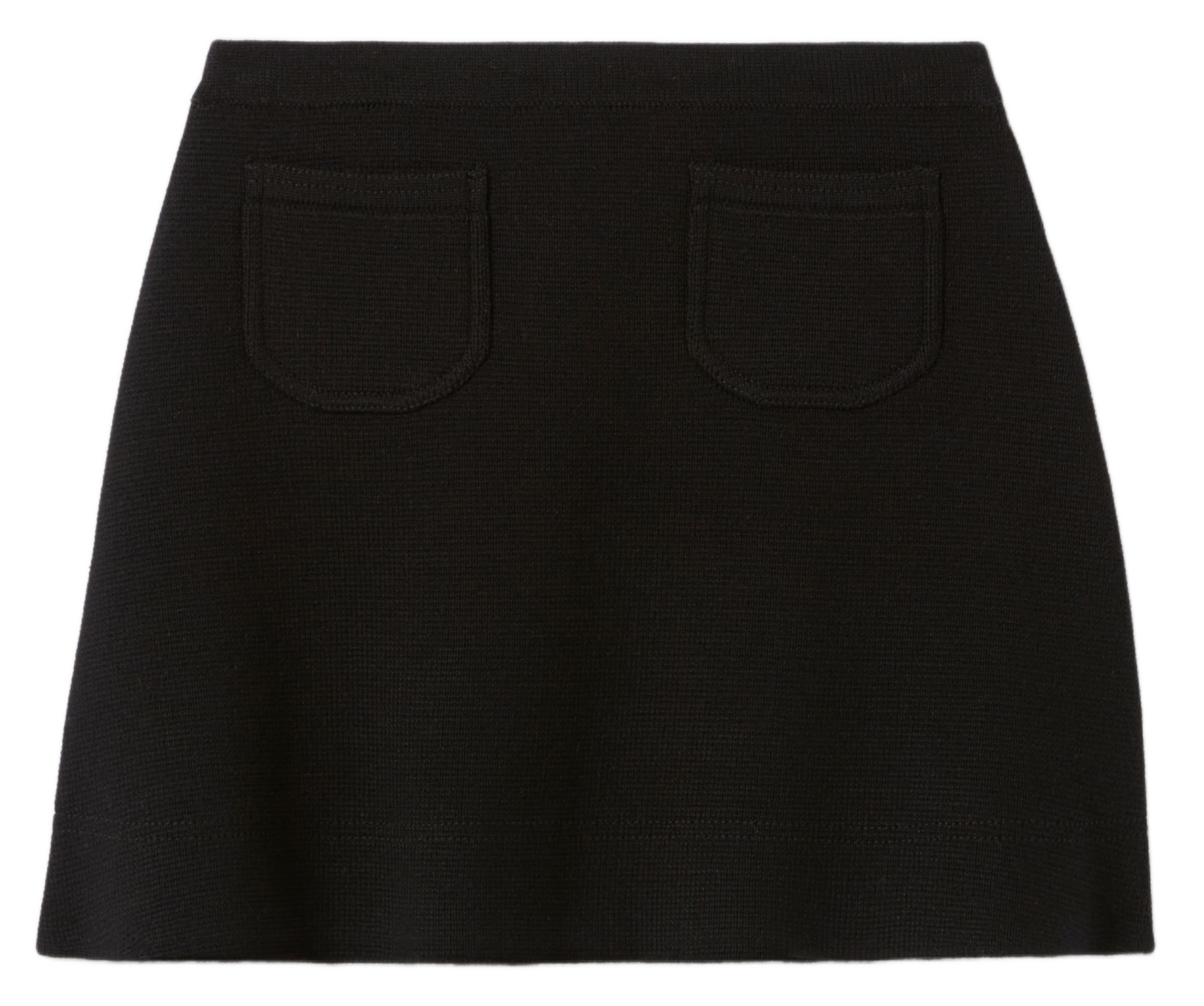 Jupe courte trapèze unie en laine mélangée CLAUDIE PIERLOT Noir