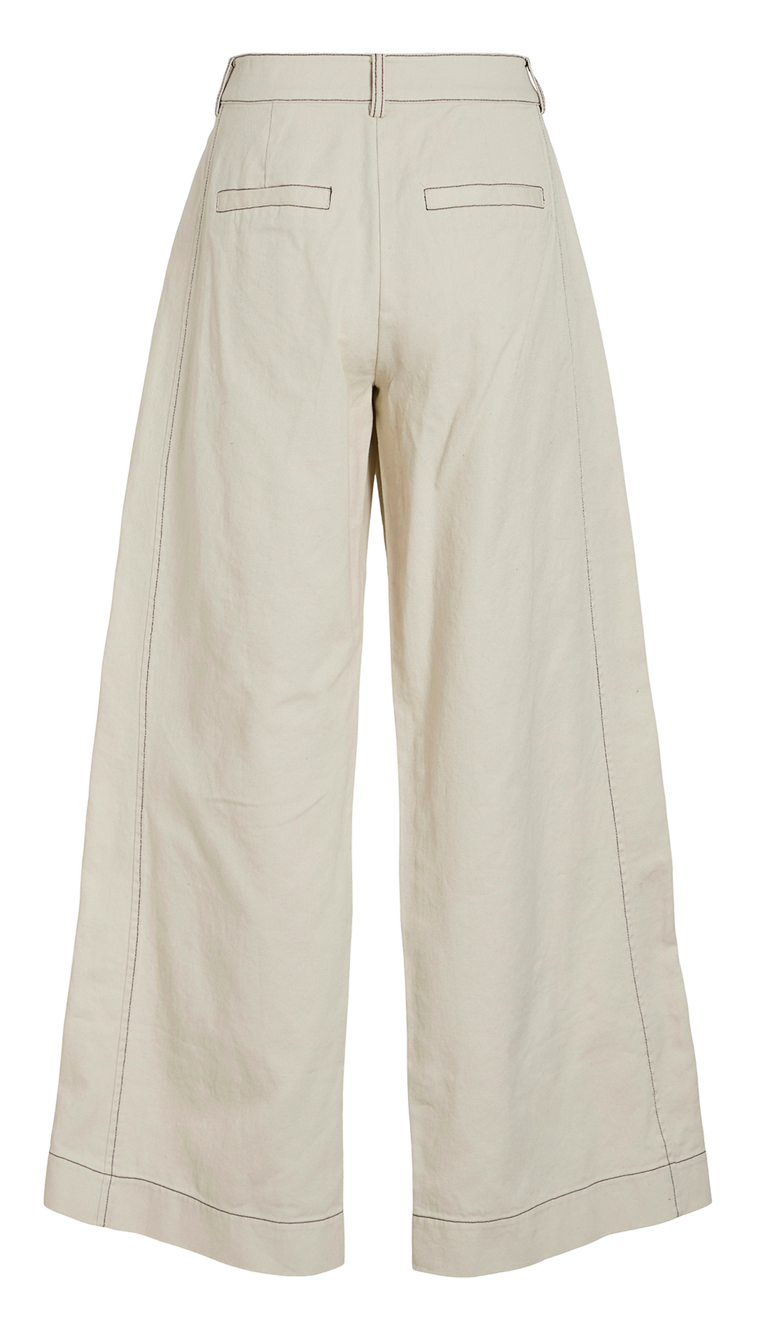 Jean évasé en coton VILA Beige