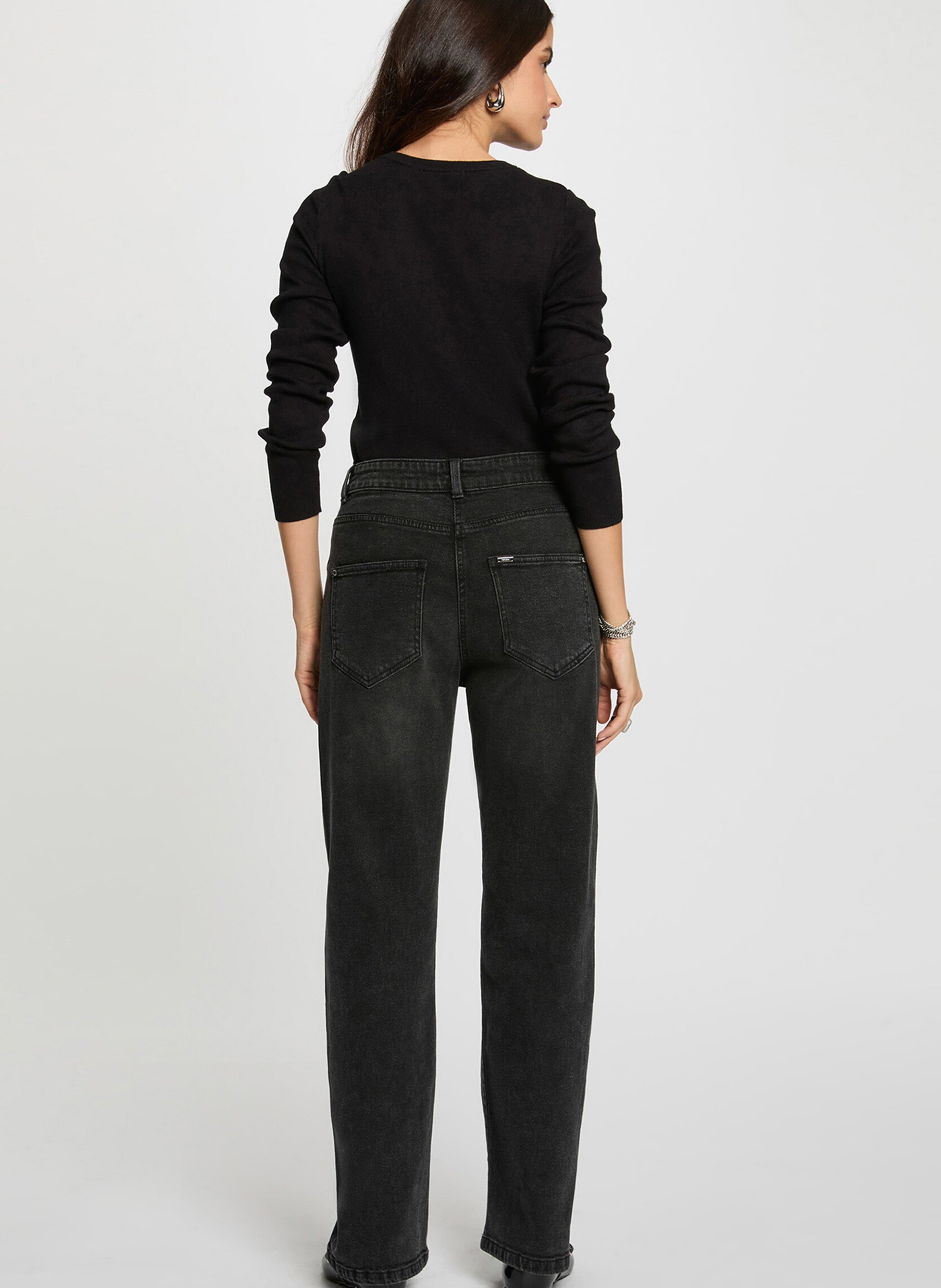 High-neck sweater MORGAN Black