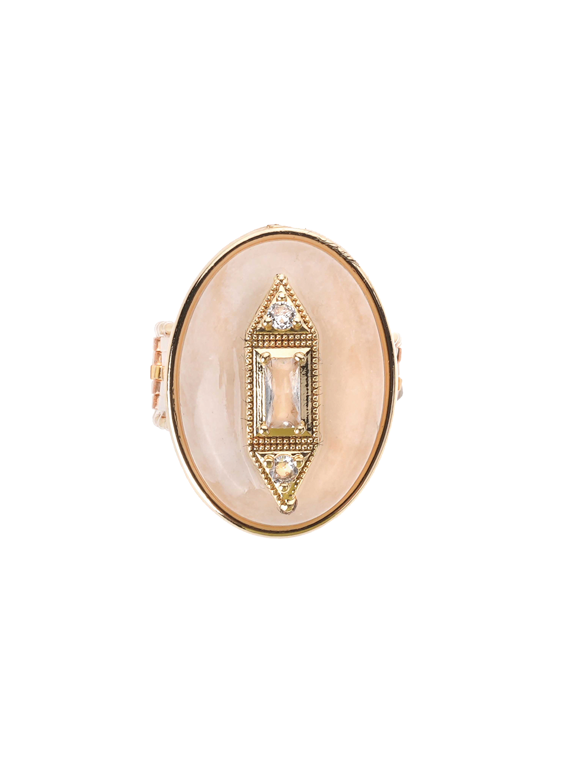 Adjustable ring with enamel cabochon HIPANEMA Golden