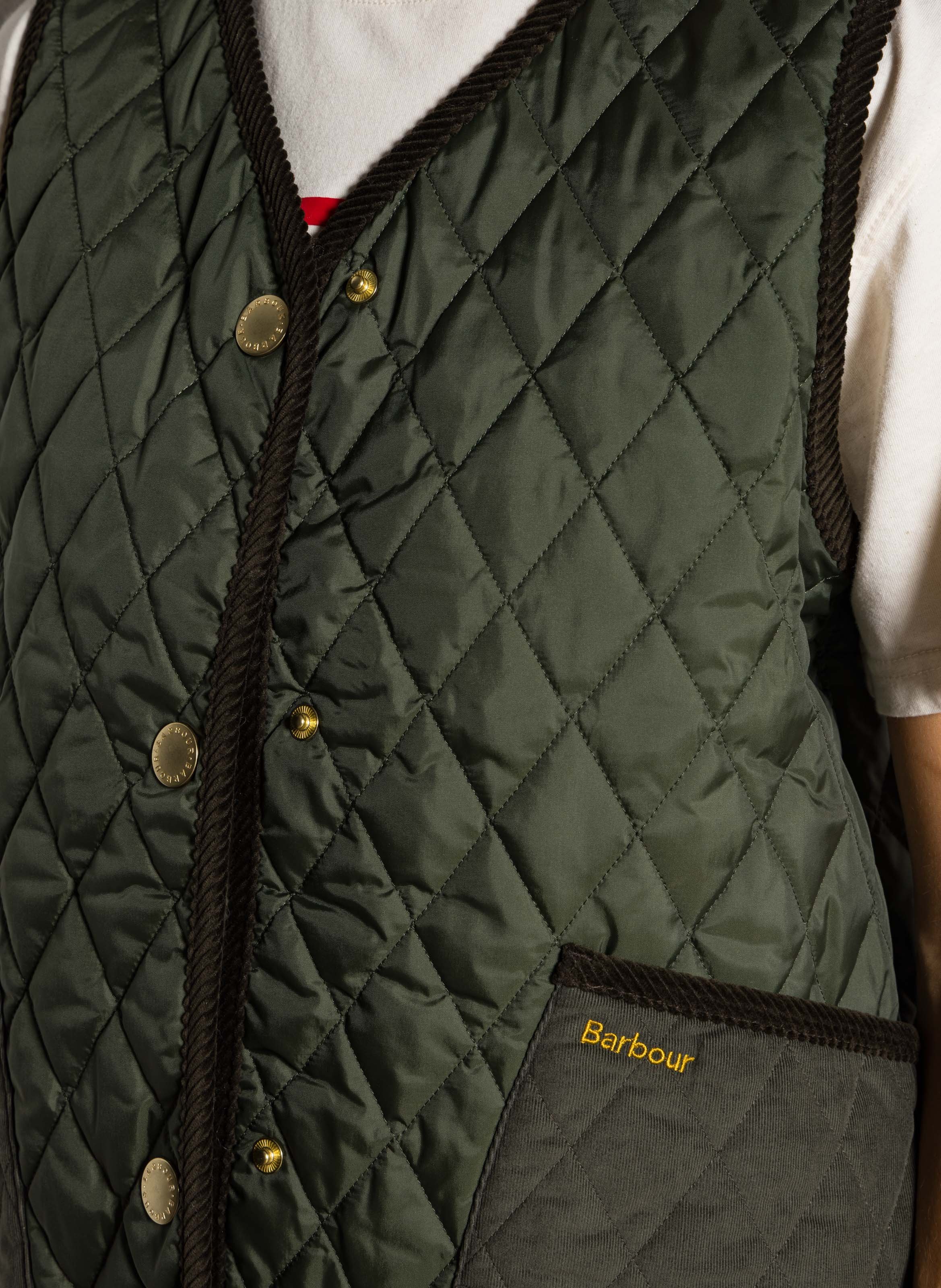 Veste oversize matelassée col V  BARBOUR Kaki