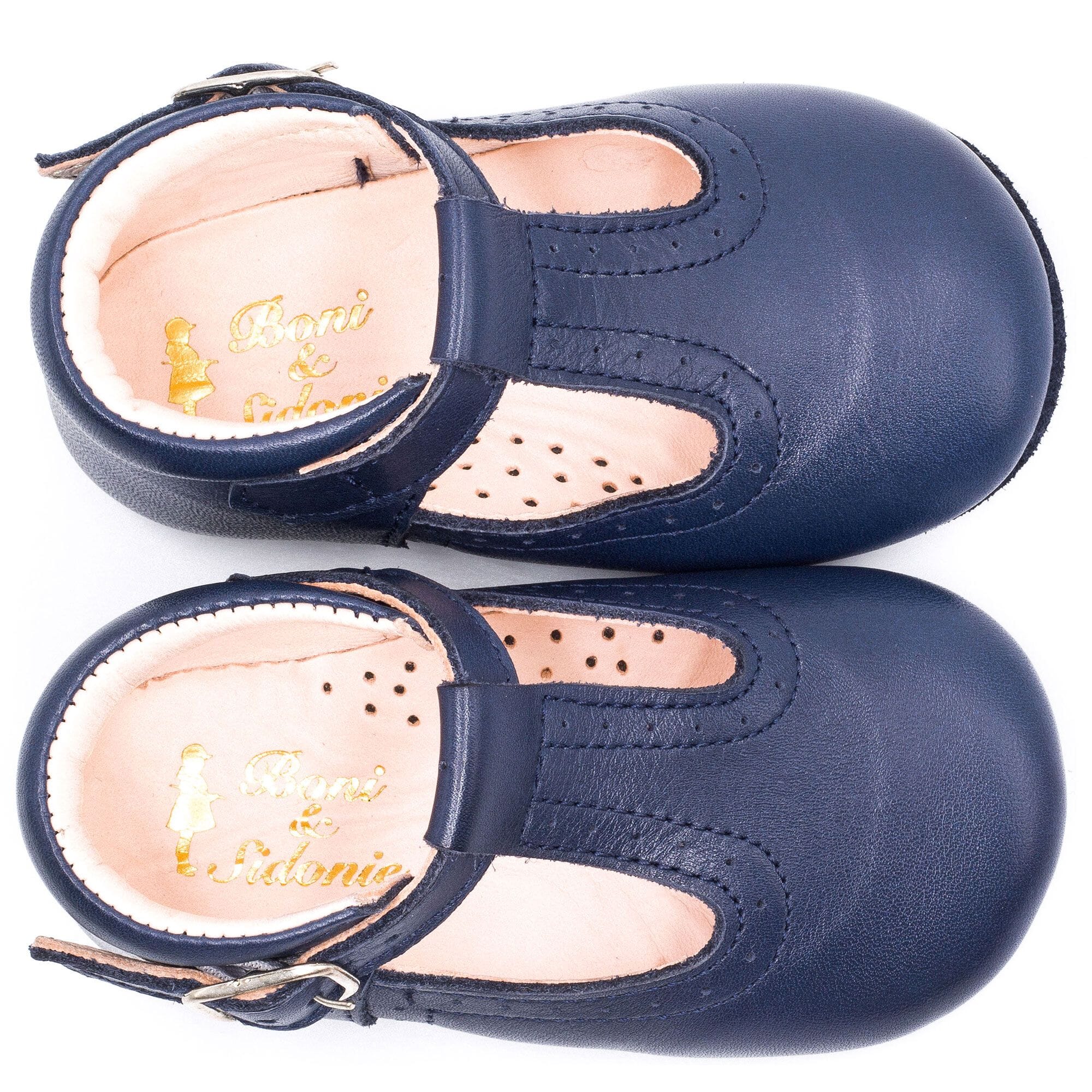 Baby leather bootie Boni & Sidonie Blue