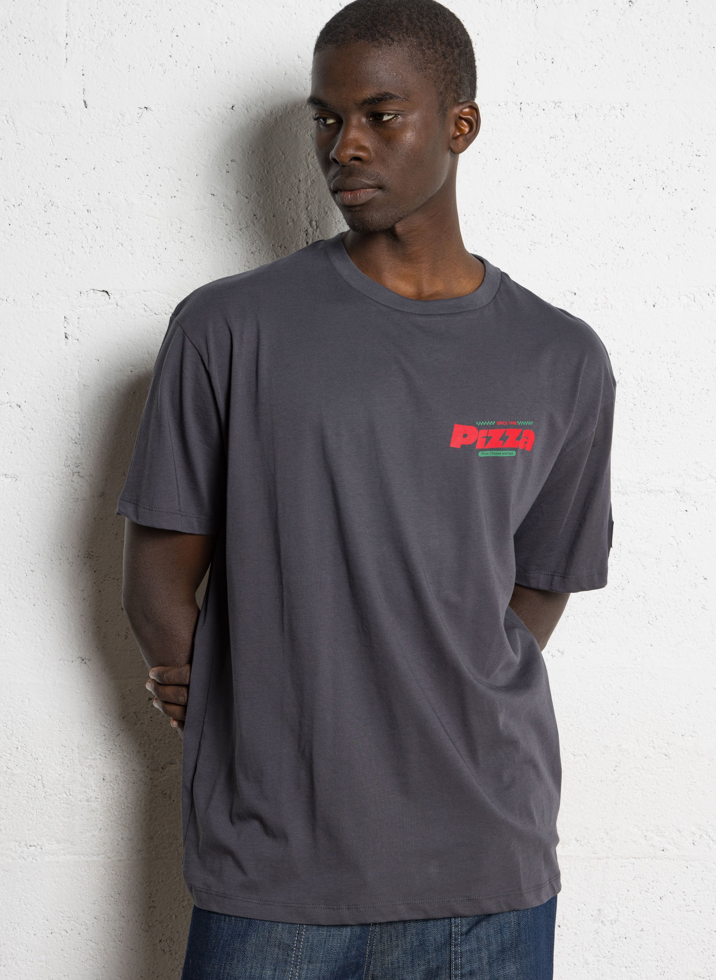 Top a girocollo e maniche lunghe in tinta unita LE TEMPS DES CERISES Grigio