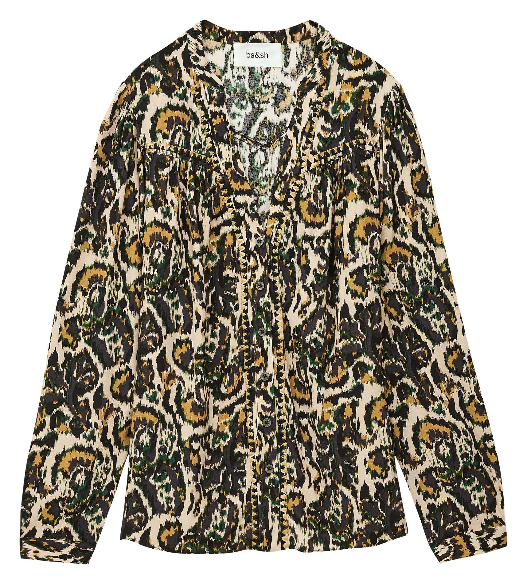 Blouse met bedrukte kraag BA&SH Beige