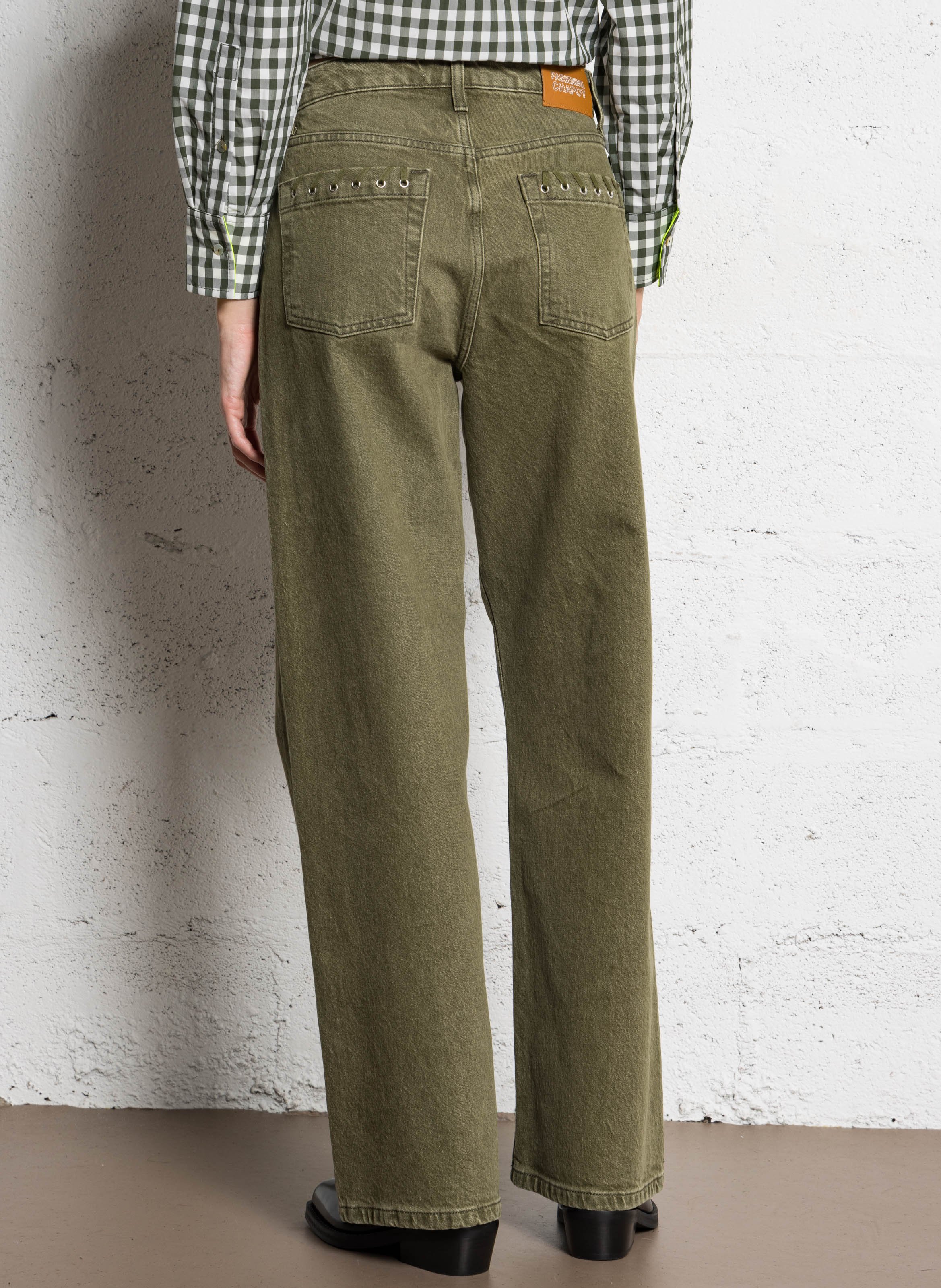 Boyfriend jeans van biologisch katoenmix FABIENNE CHAPOT Groen