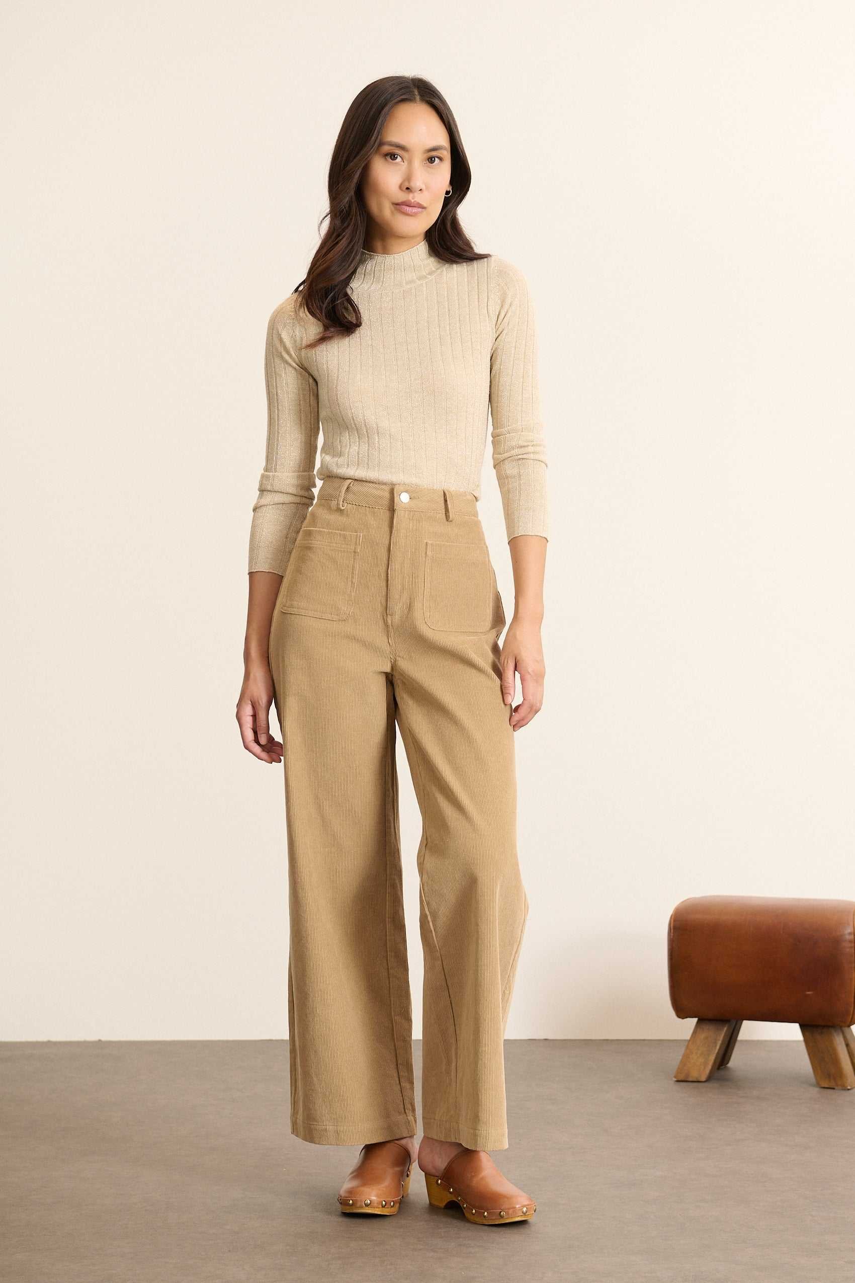 Corduroy carrot pants GARANCE PARIS Beige