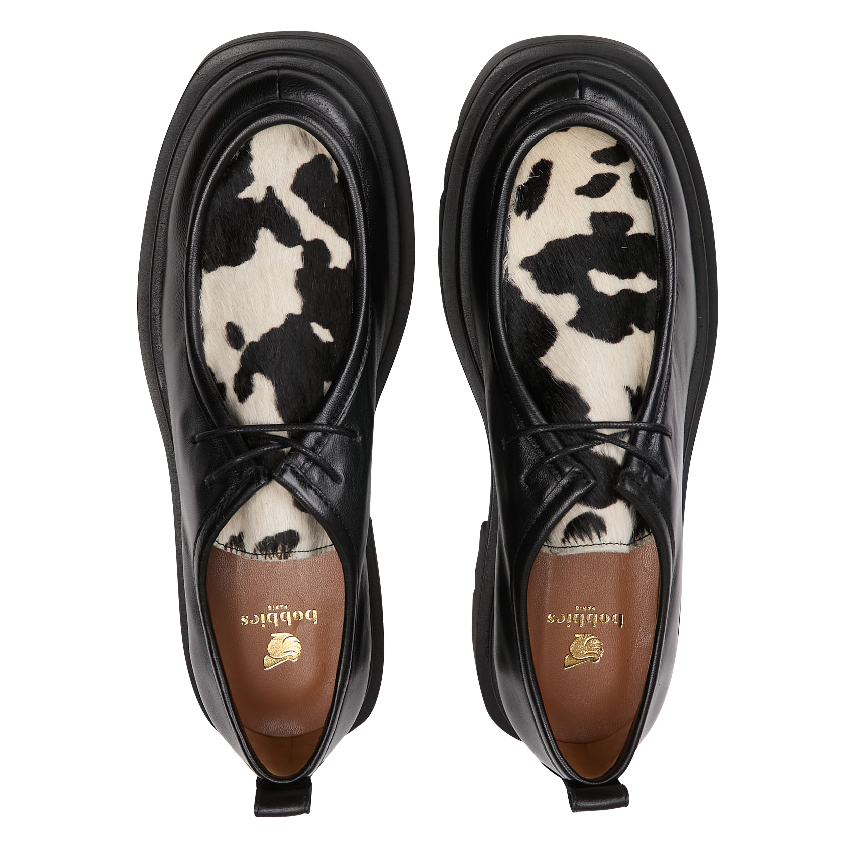 Derbies à plateau unies en cuir BOBBIES Multicolore