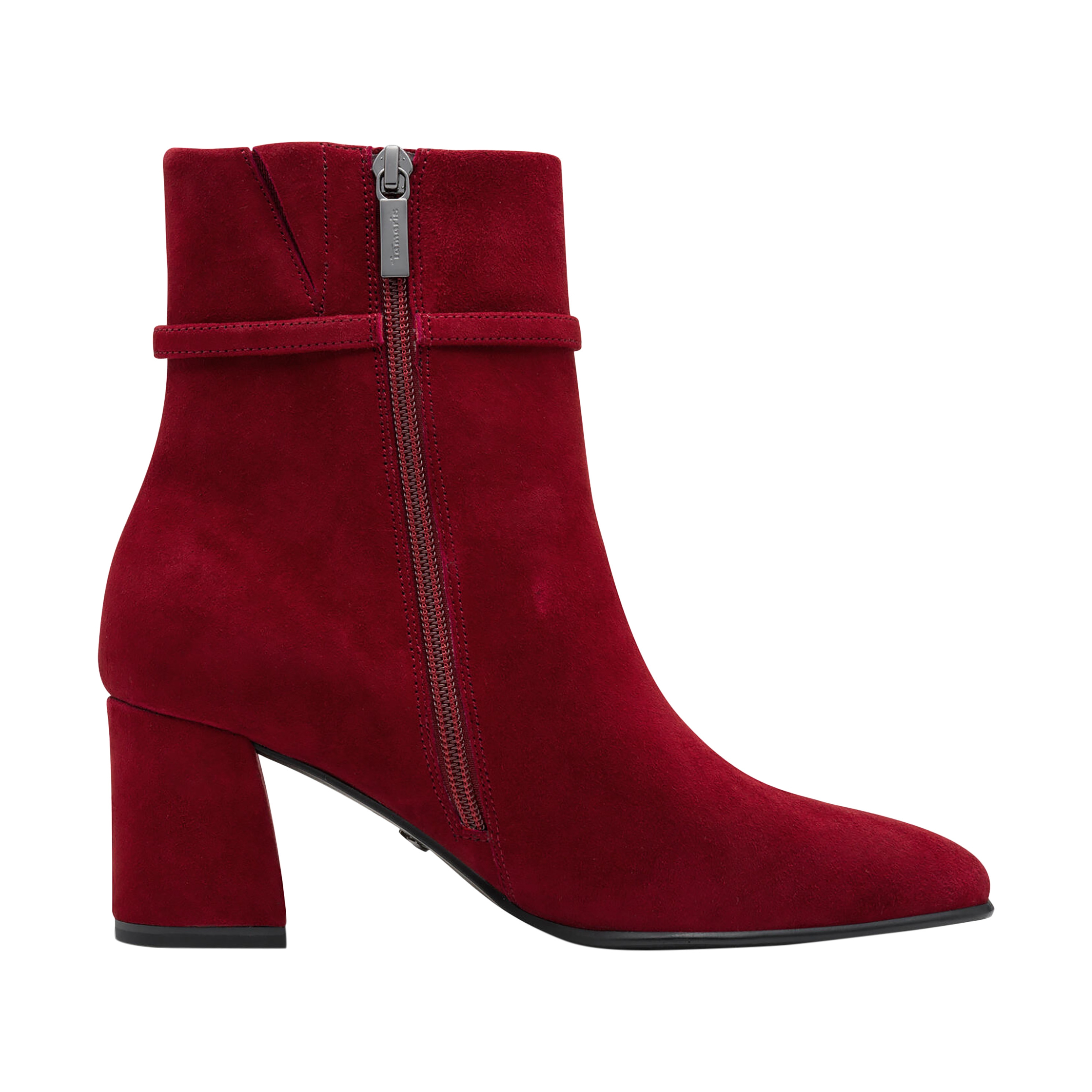 Leather heeled ankle boot TAMARIS Red