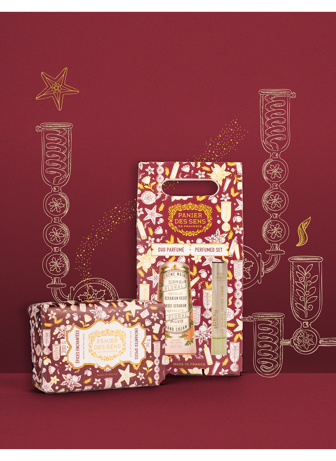 CHRISTMAS 25 Duo Set - Geranium PANIER DES SENS No color