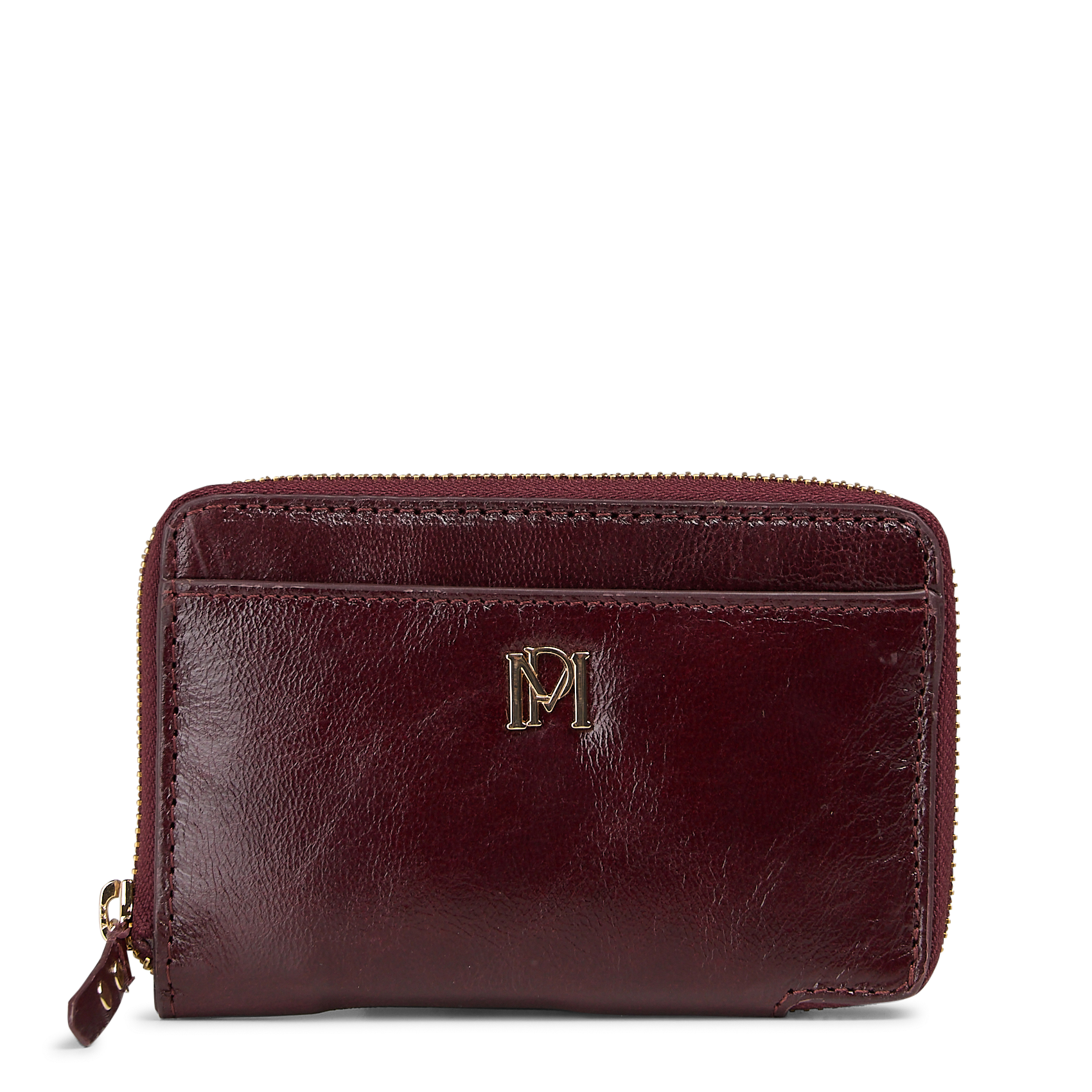 Solid leather zip-around wallet PETITE MENDIGOTE