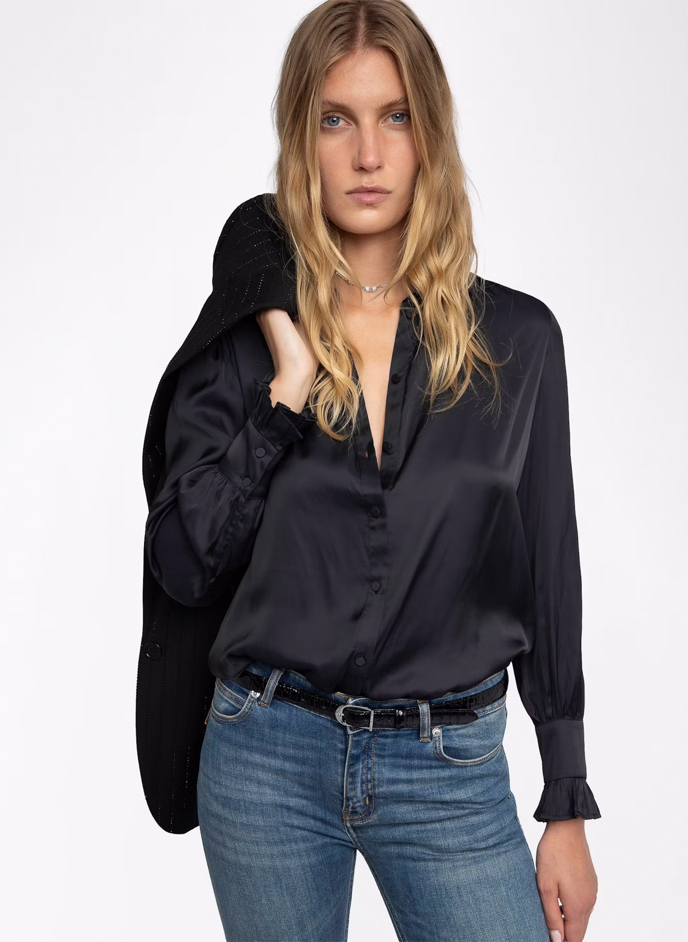 Satijnen blouse met rechte pasvorm ZADIG&VOLTAIRE