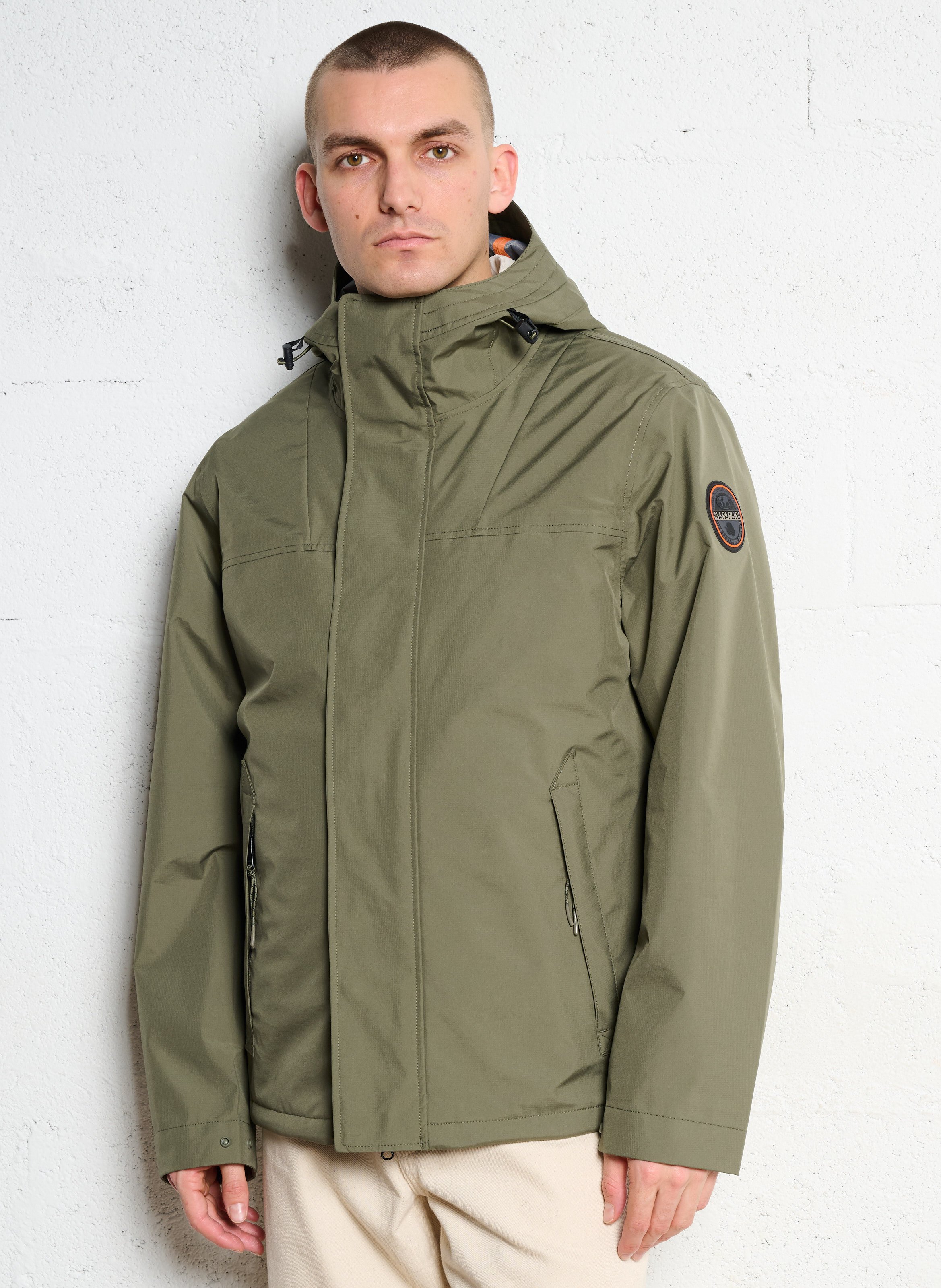 Rechte parka met opstaande kraag NAPAPIJRI Groen