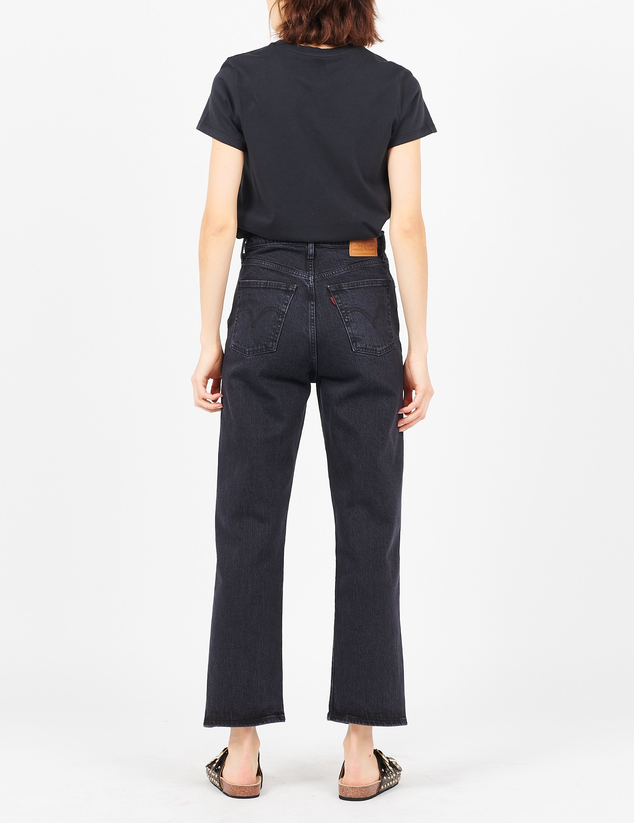 Tee-shirt col rond sérigraphié en coton  LEVI'S Noir