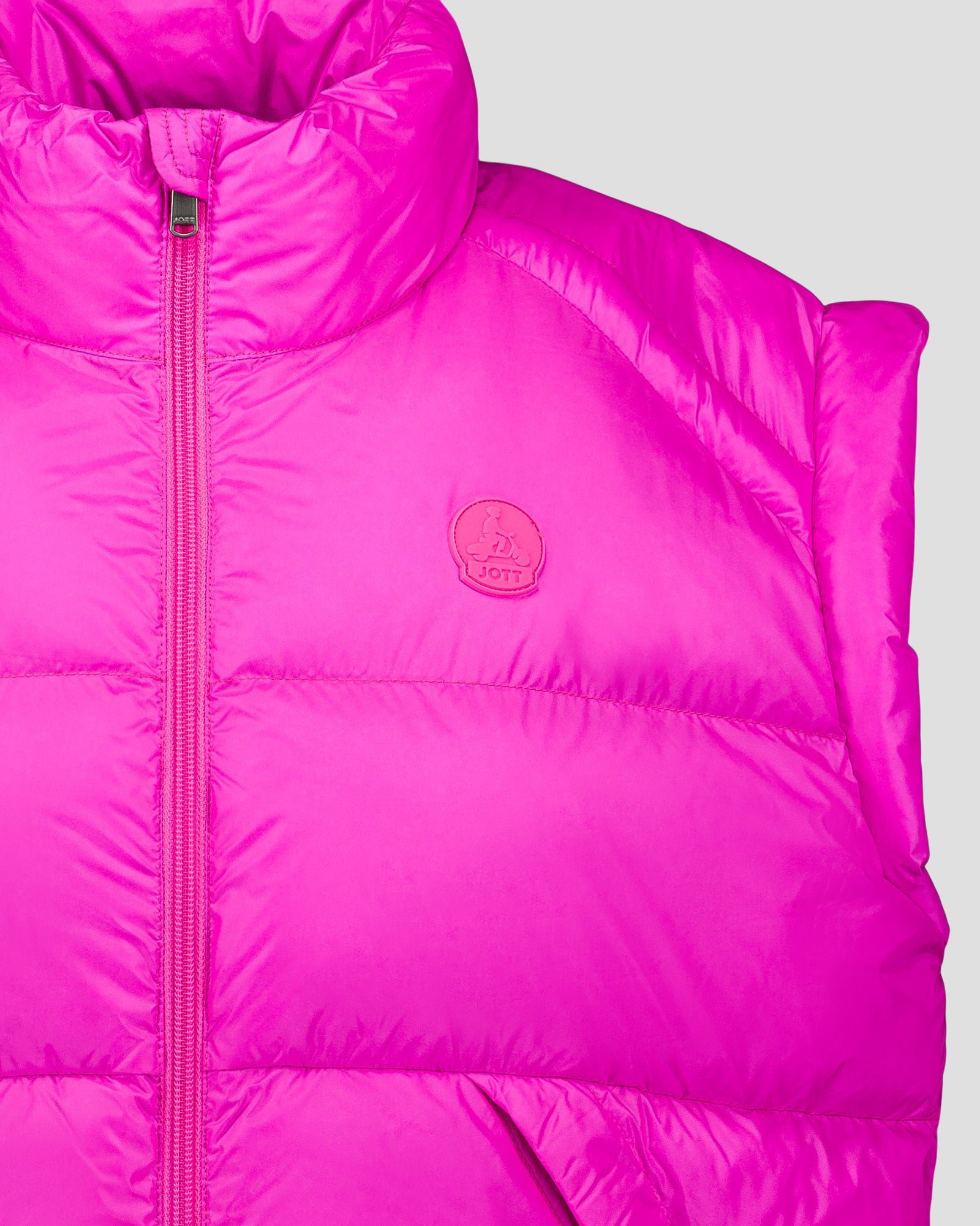 Oversized short sleeveless puffer jacket Lyna JOTT Pink