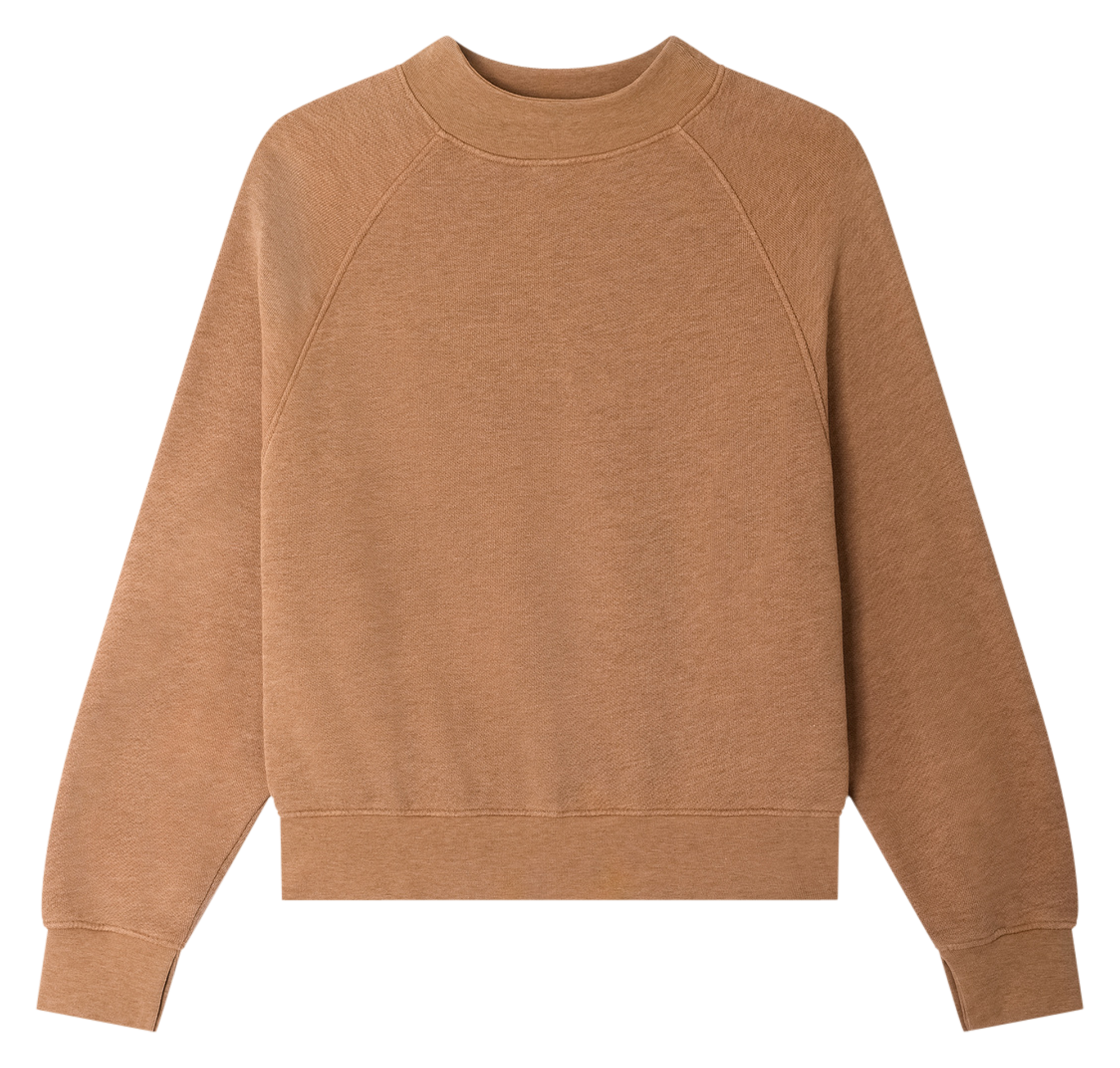 Rundhals-Sweatshirt aus Baumwoll-Mix SESSUN Beige