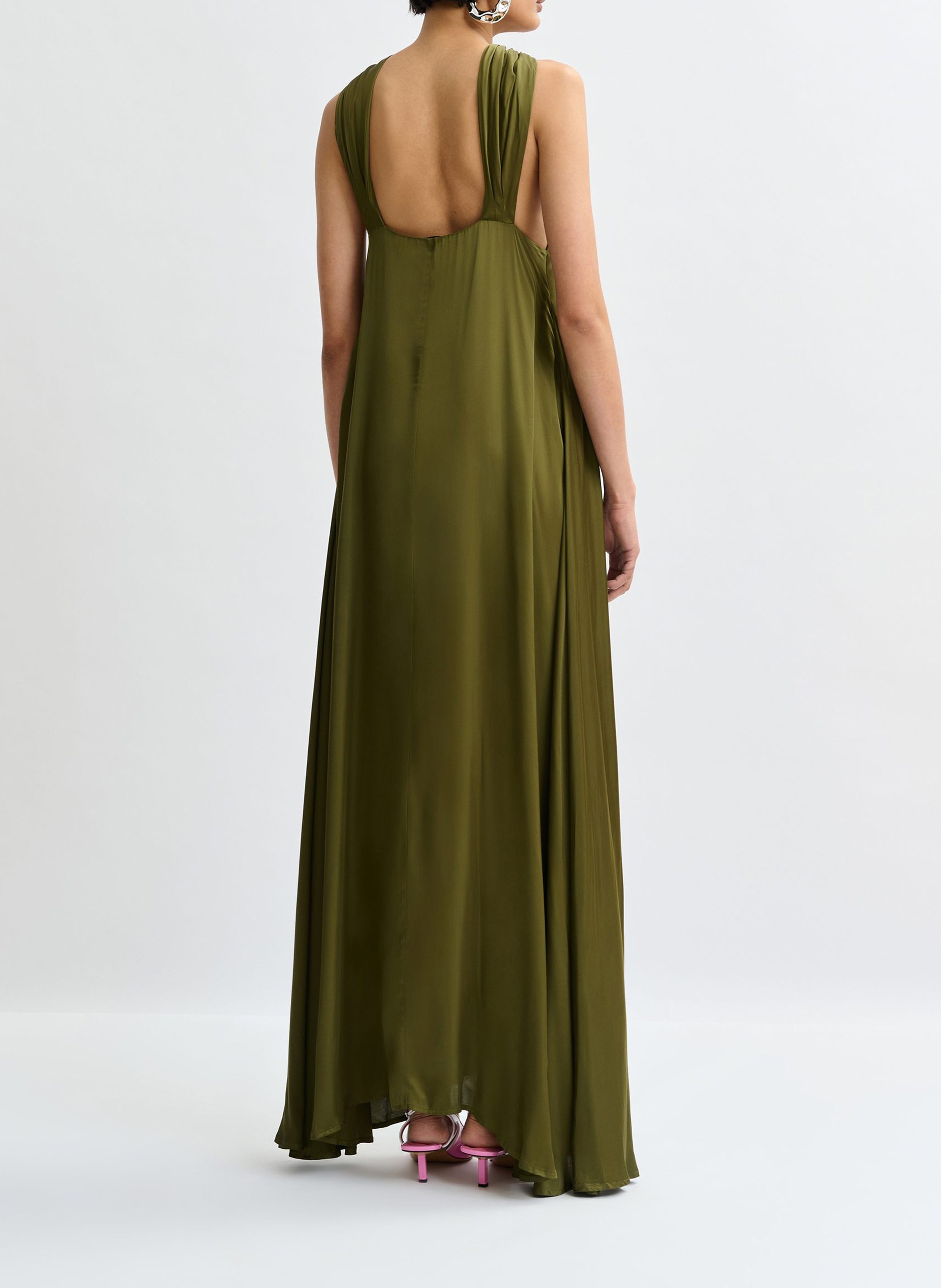 Robe longue dos nu ESSENTIEL ANTWERP Vert