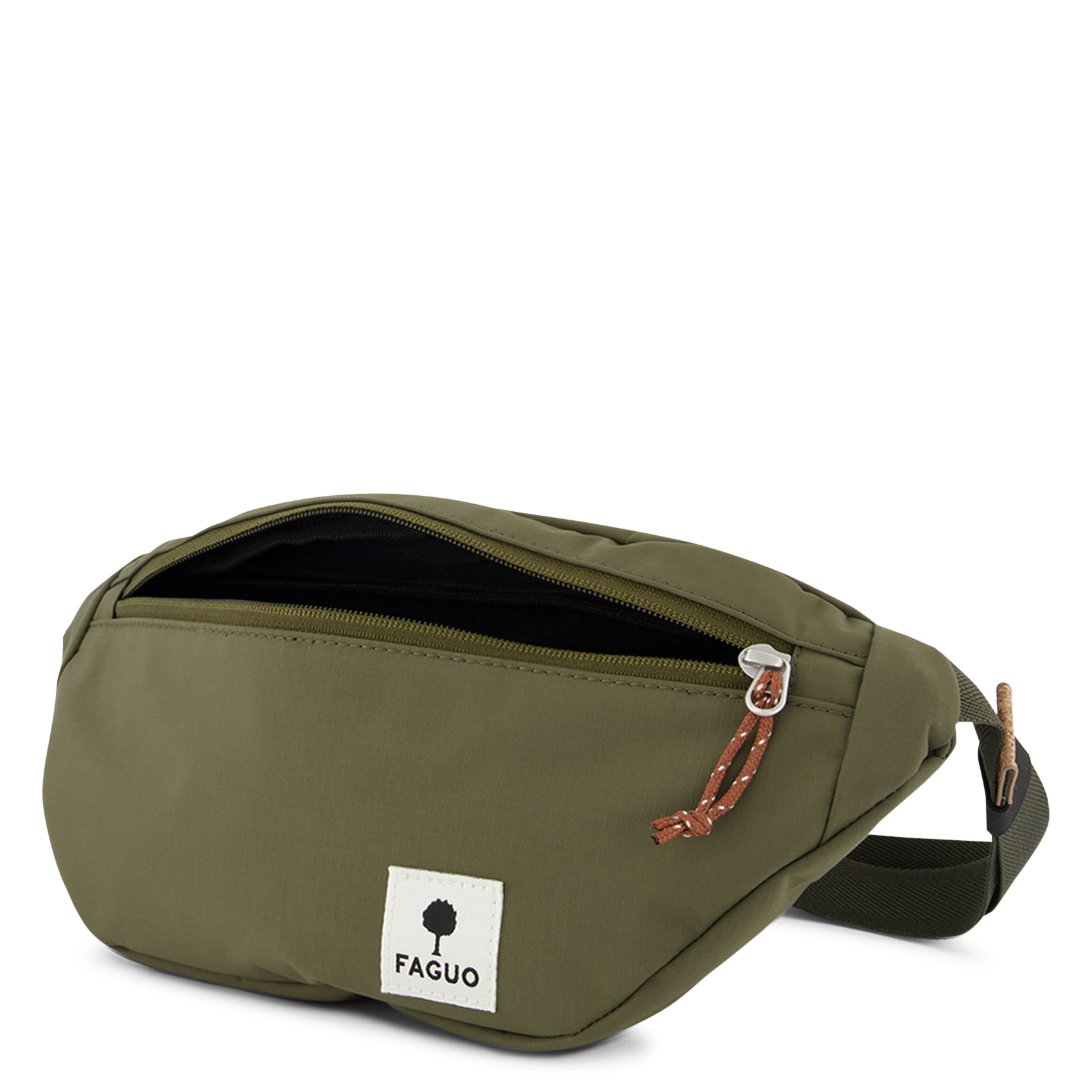 Printed canvas waist bag FAGUO Blue