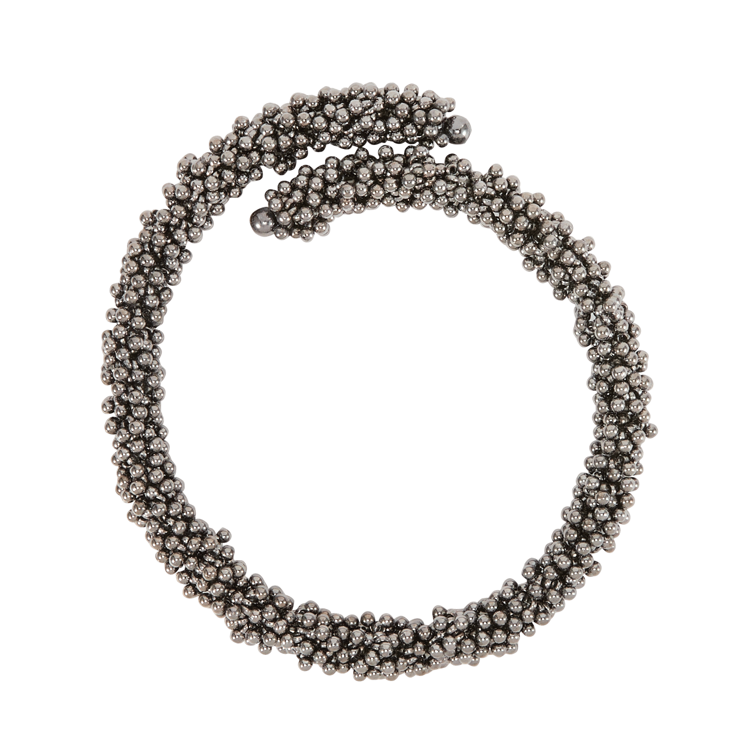 Collier ras de cou à perles LA FEE MARABOUTEE Noir