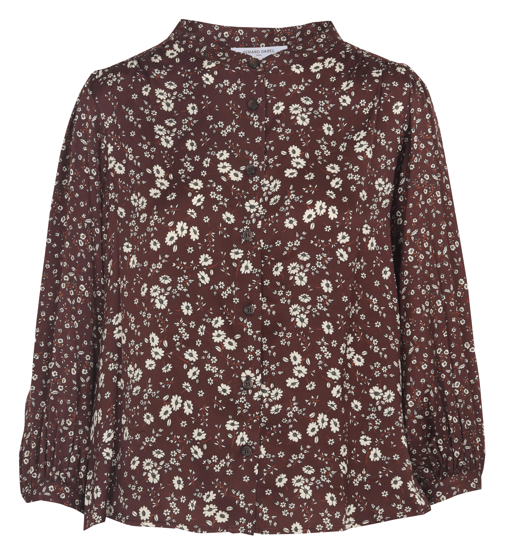Blouse col mao à imprimé fleuri GERARD DAREL