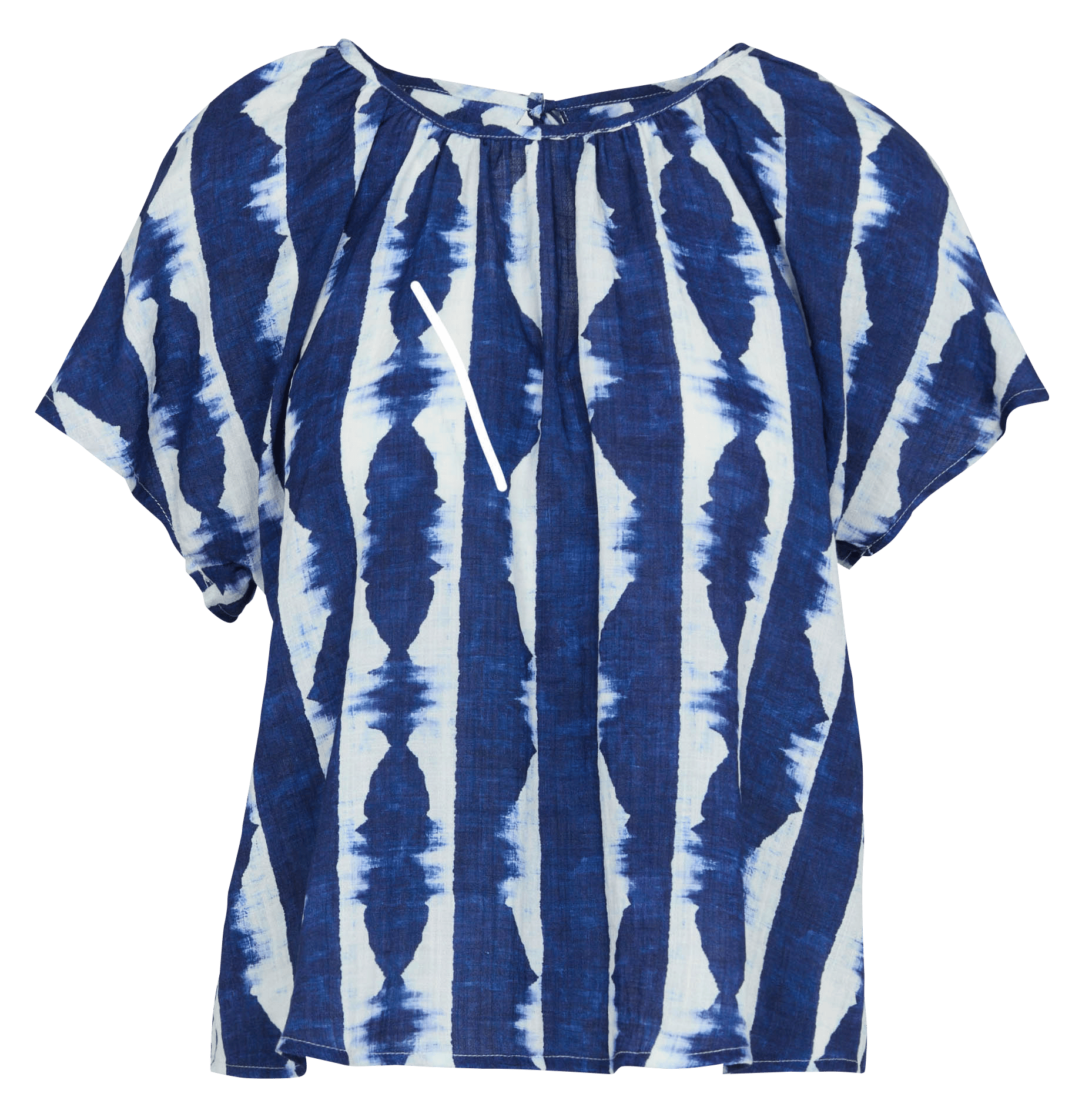 Ruime katoenen top THE KORNER Blauw