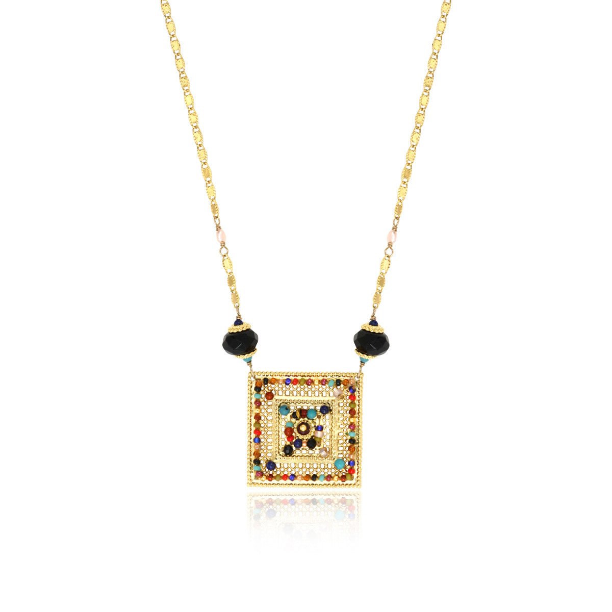 Gold-plated necklace SATELLITE PARIS Multicolored