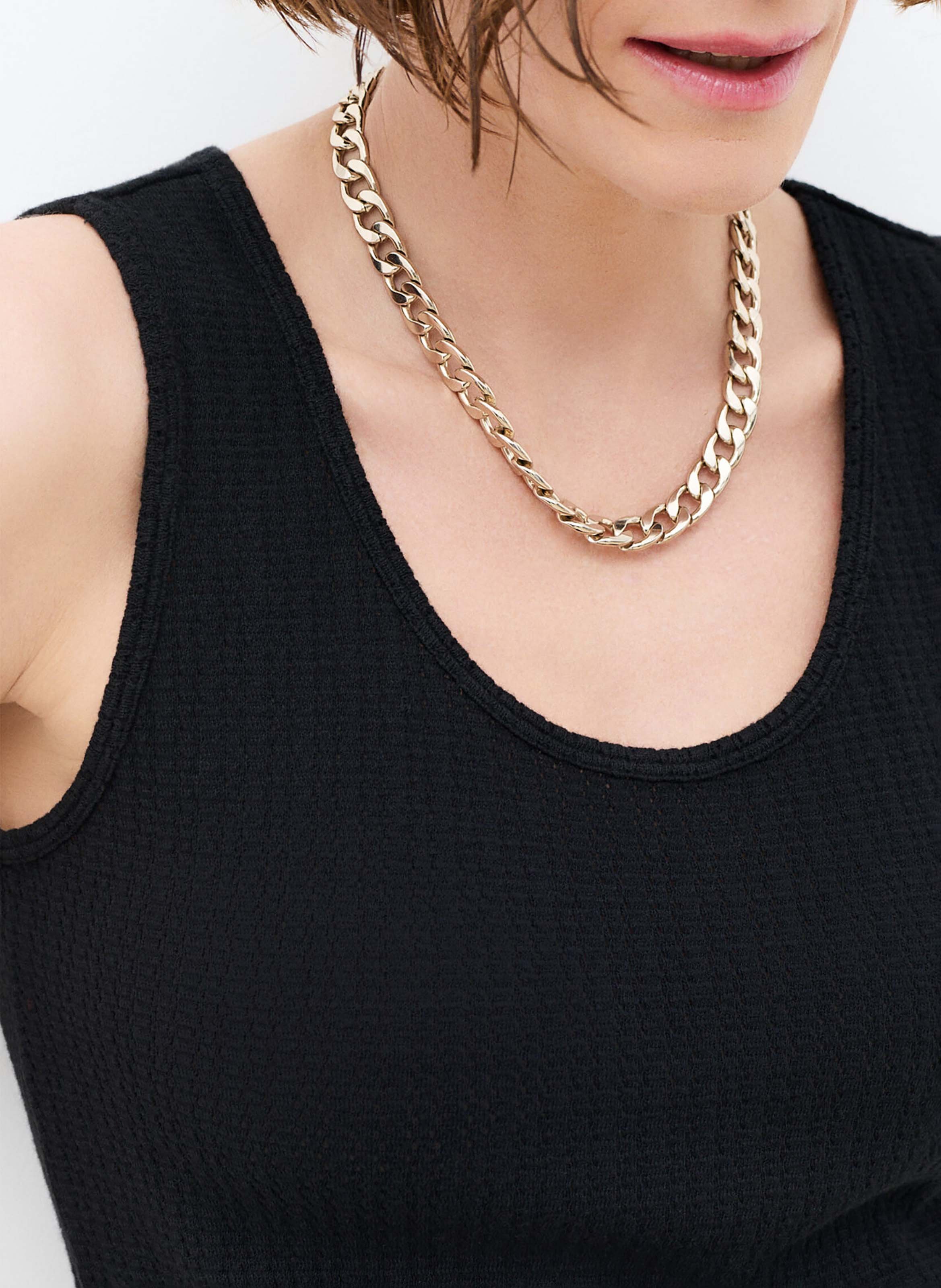 Débardeur col rond en coton CAROLL Noir