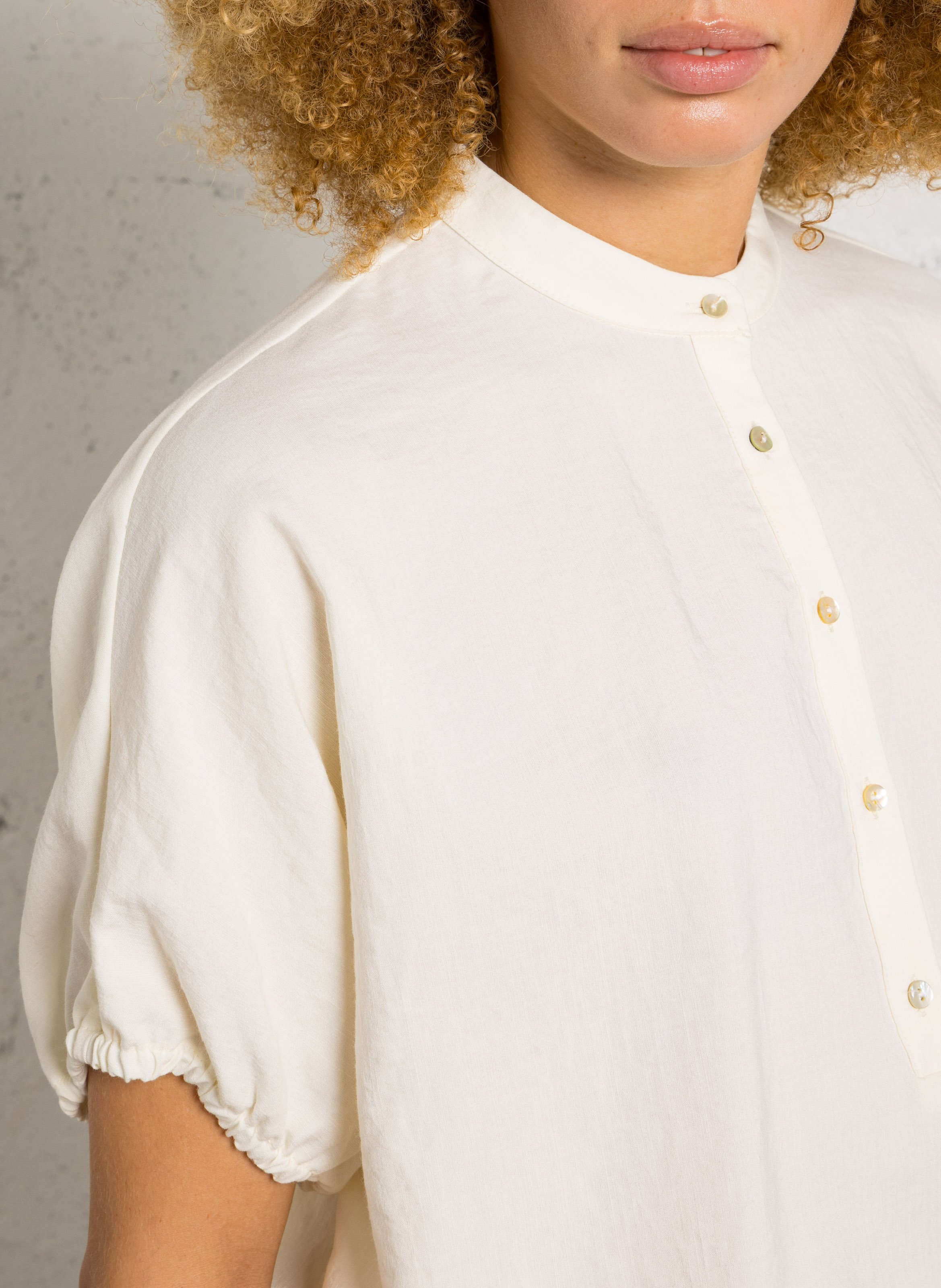 Blouse col rond JC SOPHIE Blanc