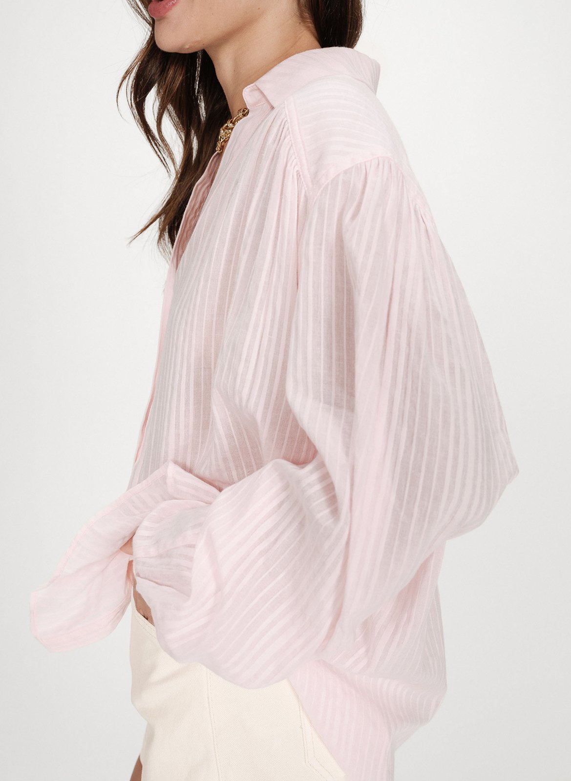 Loose-fit striped shirt GRACE ET MILA Pink