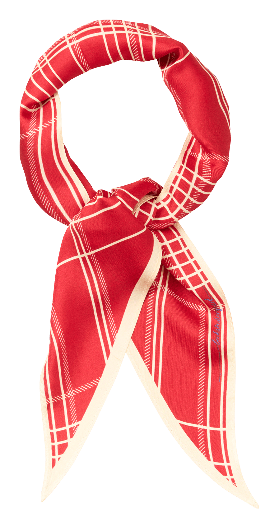 Silk triangle scarf BECKSONDERGAARD Red