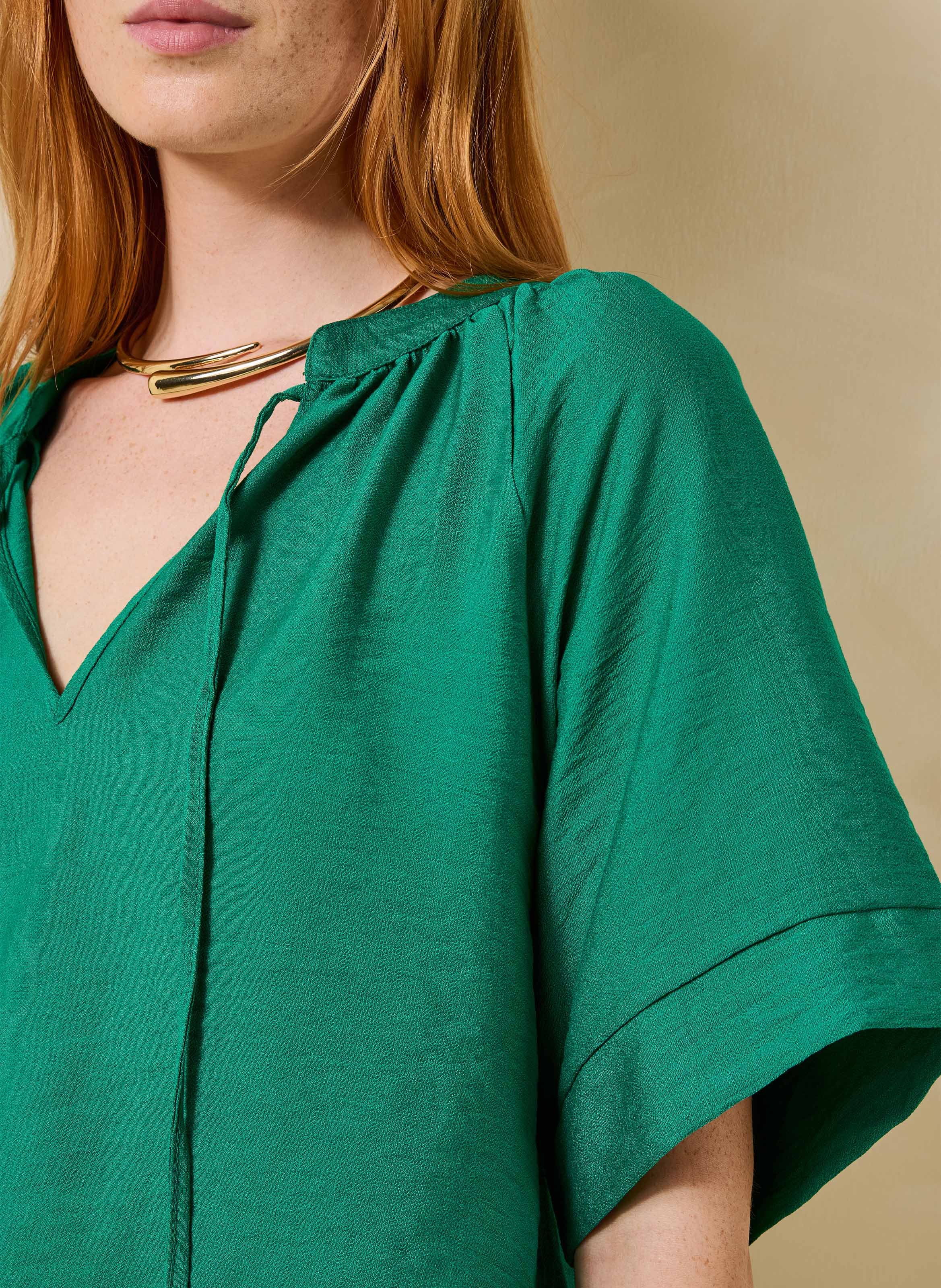Round-neck top LA FEE MARABOUTEE Green