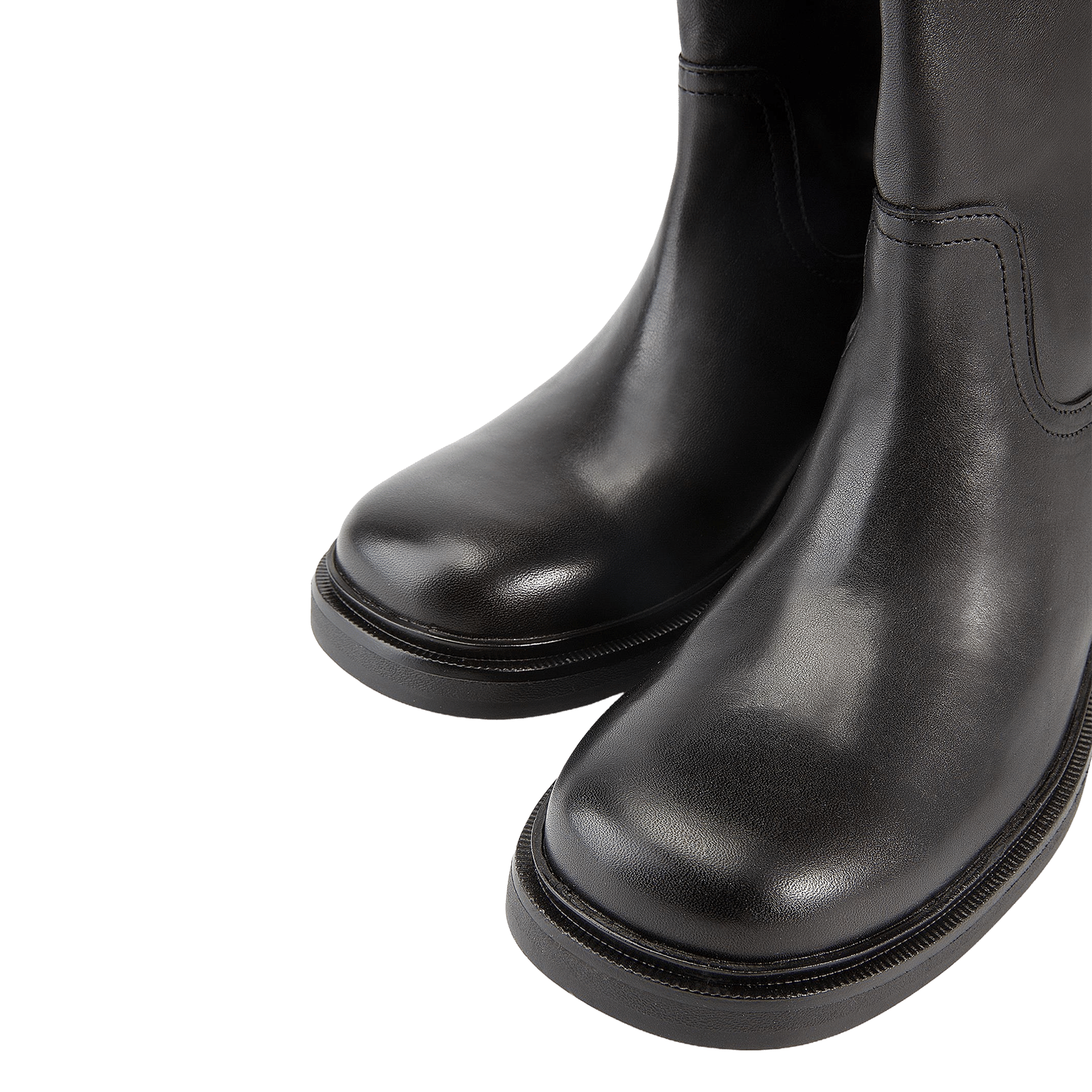 Bottes à bout rond en cuir VAGABOND Noir