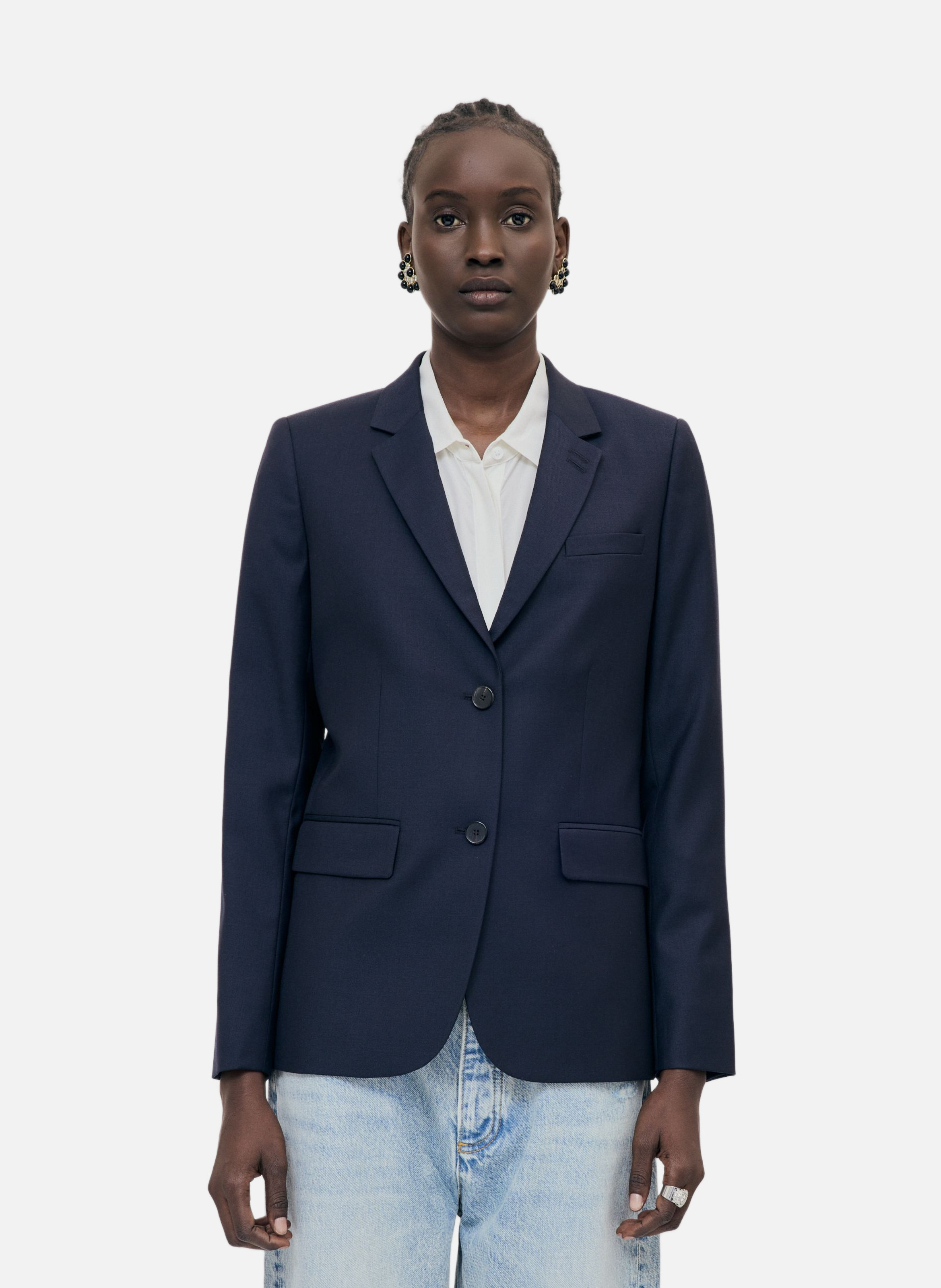 Fitted wool suit jacket THE KOOPLES Blue